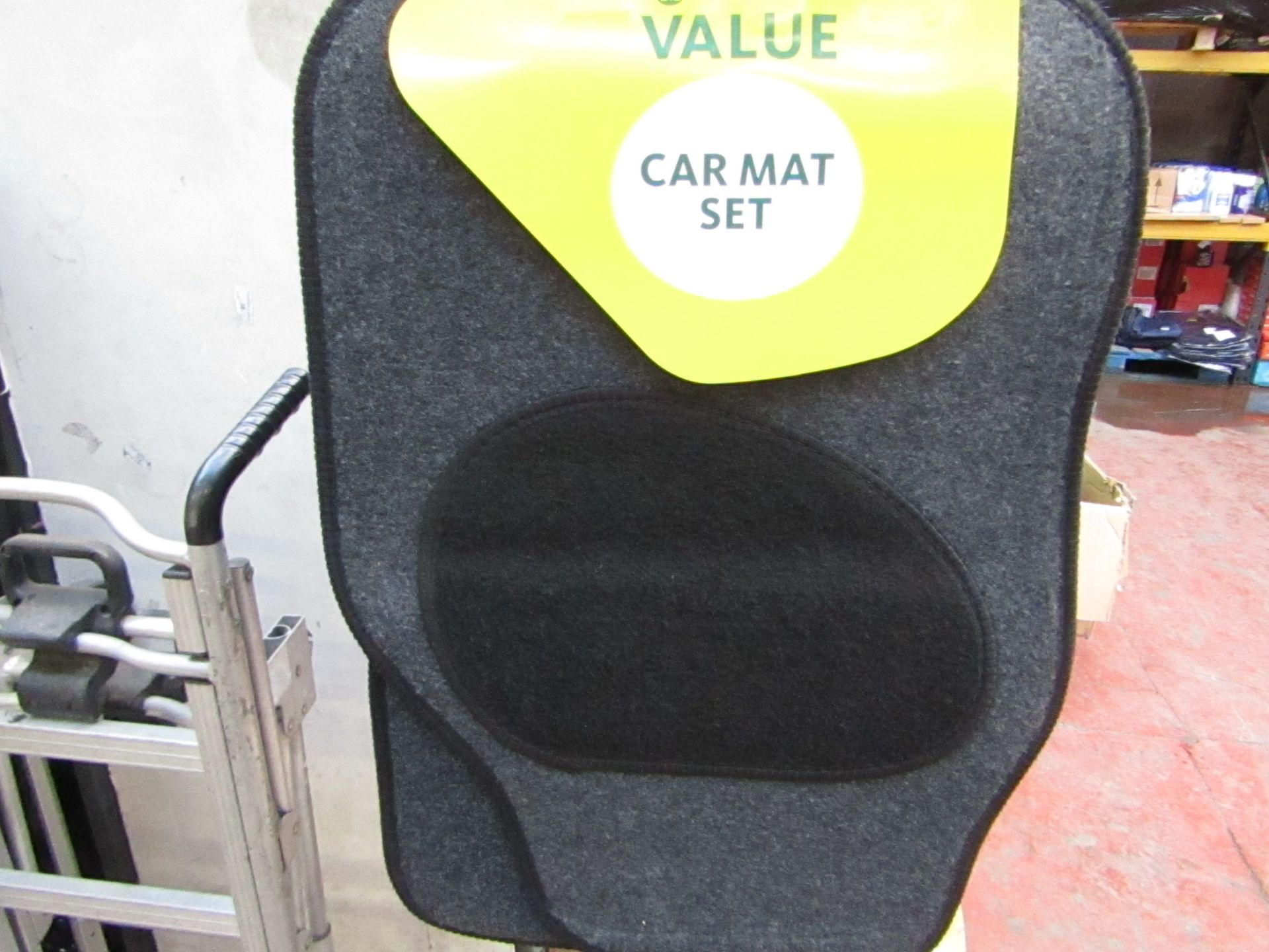 Morrison's - Auto Range Carpet Car Mat Set (Grey With Black) - Unused.