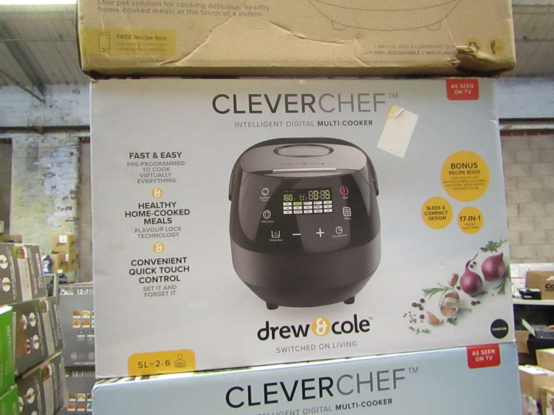 | 5X | DREW AND COLE CLEVER CHEF | BOXED AND UNCHECKED | NO ONLINE RESALE | SKU - | RRP £69.99 |