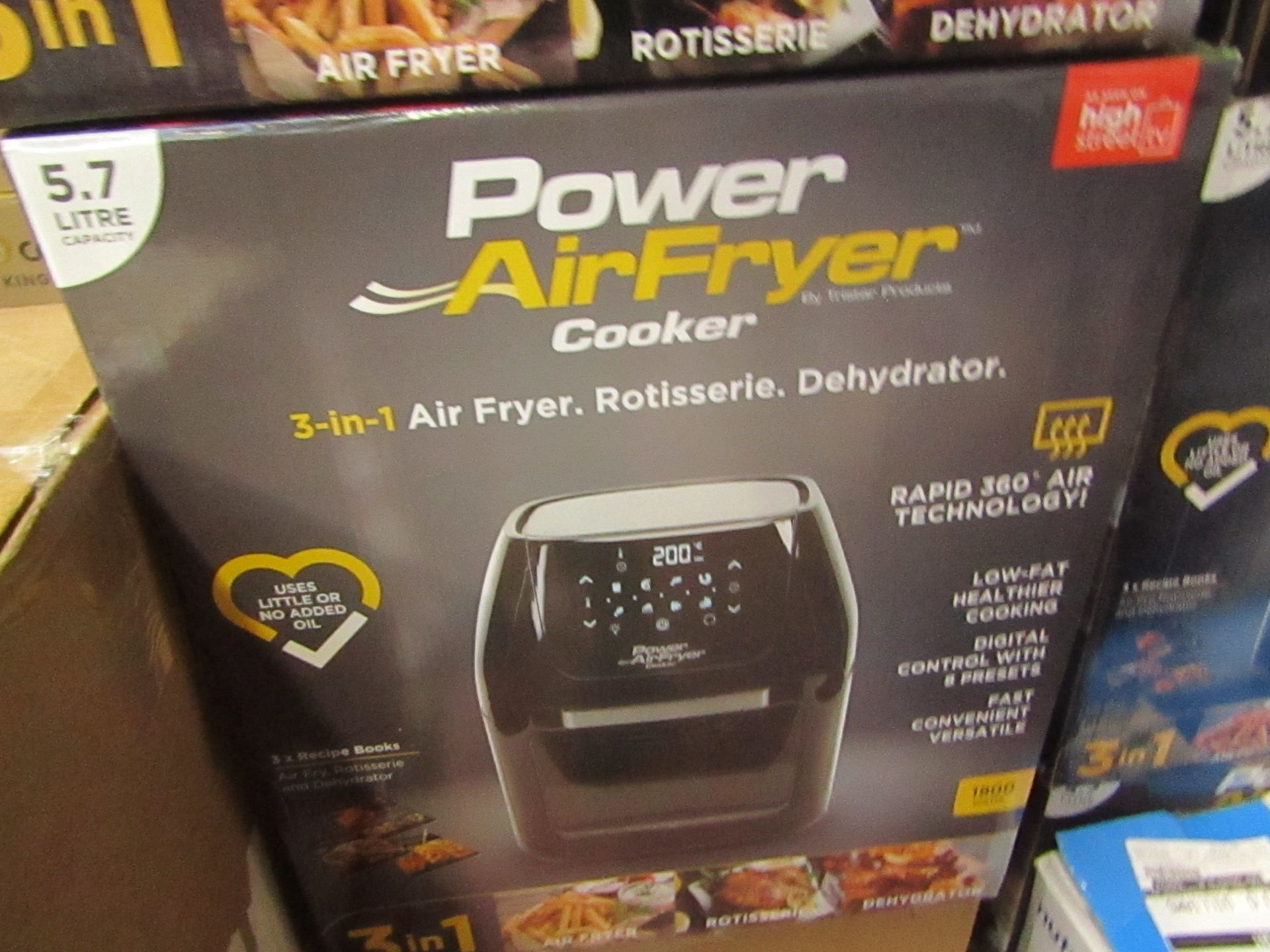 | 7X | POWER AIR FRYER 5.7L | UNCHECKED & BOXED | NO ONLINE RE-SALE | Sku C5060541513068 | RRP £