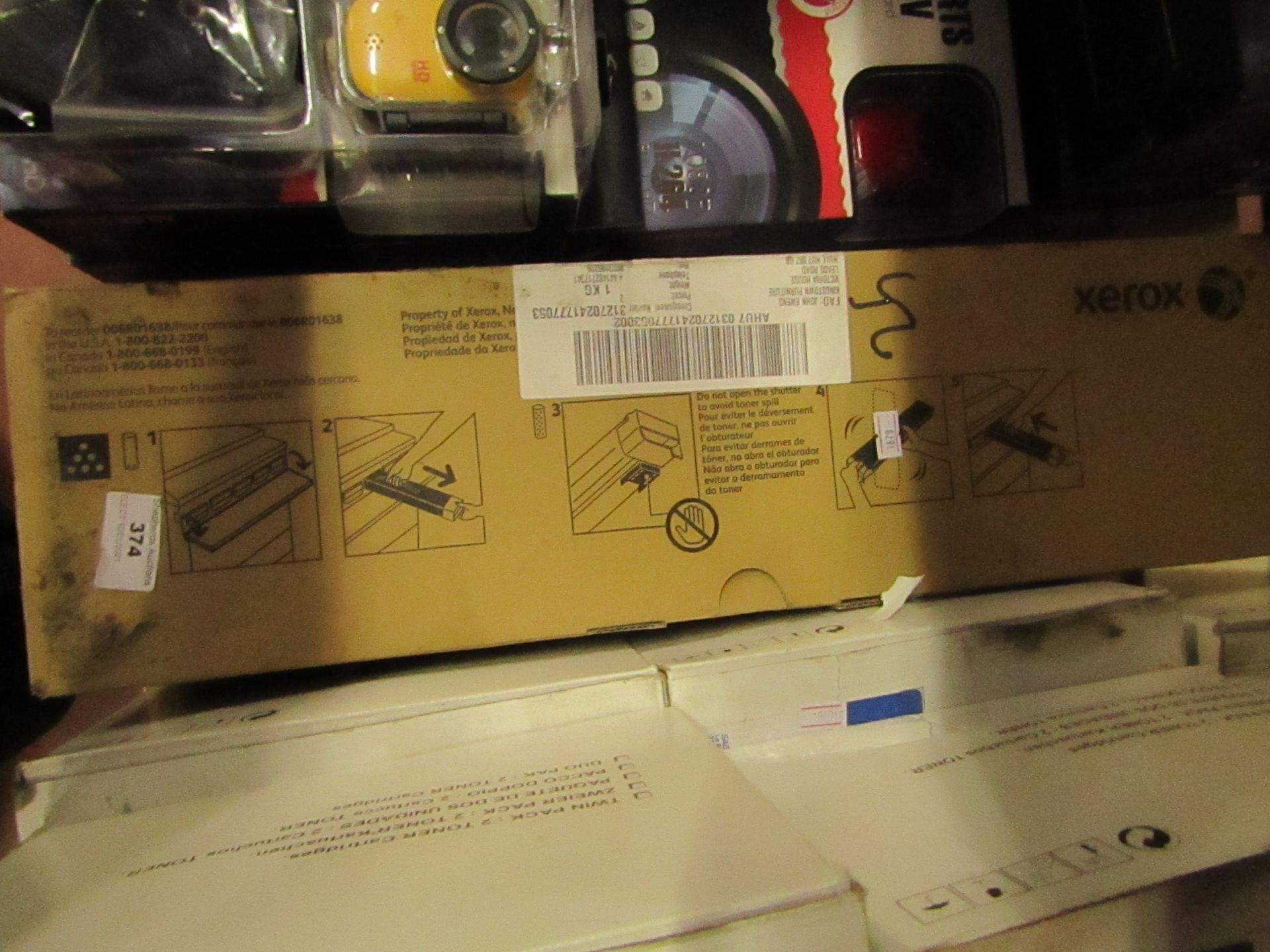 Xerox printer toner, unchecked and boxed.