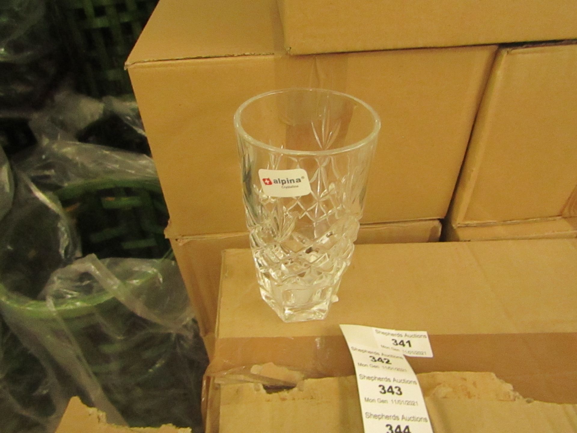 12x Sterling Tumbler Glasses - 320ml - New & Boxed.