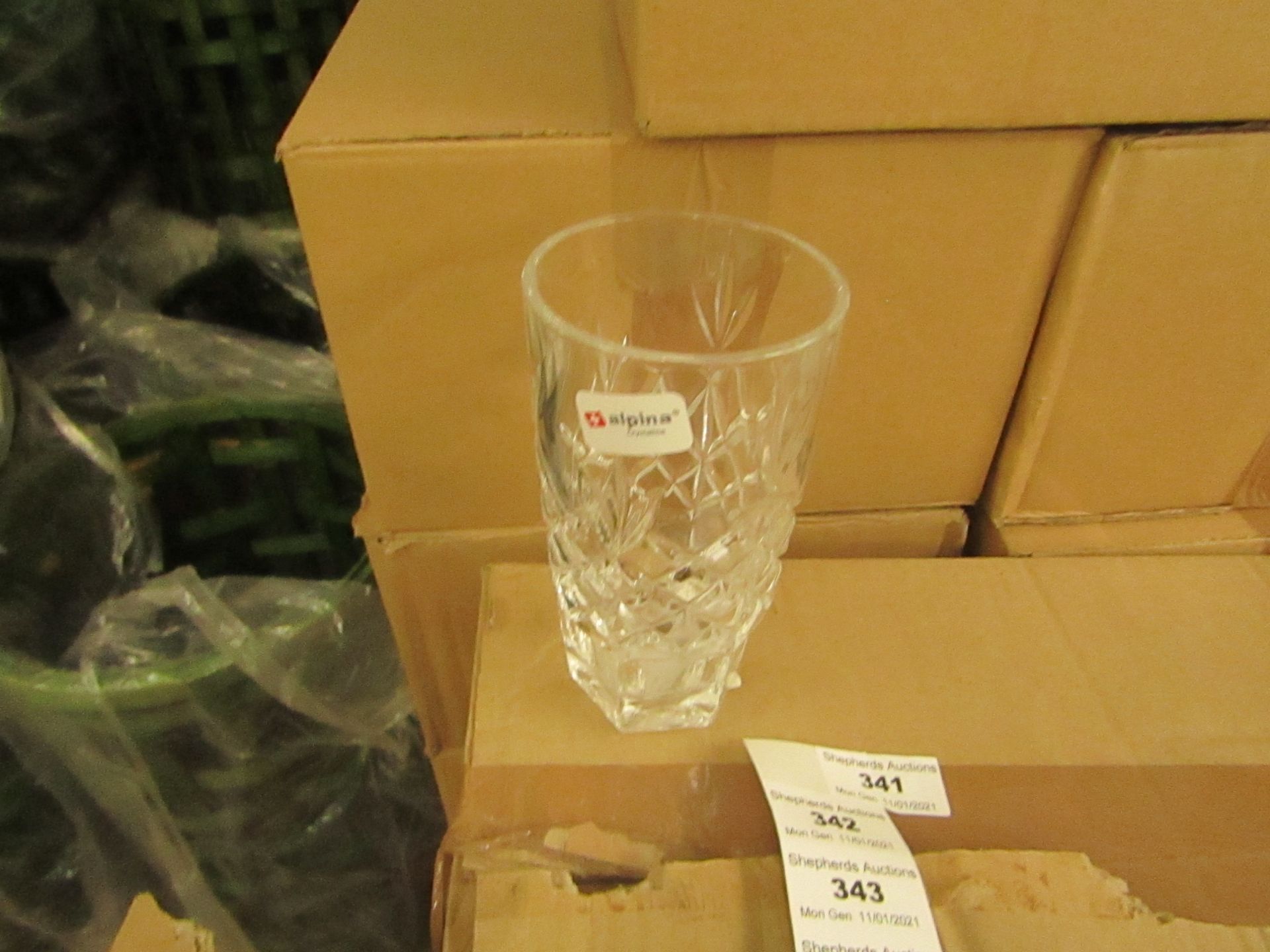 12x Sterling Tumbler Glasses - 320ml - New & Boxed.