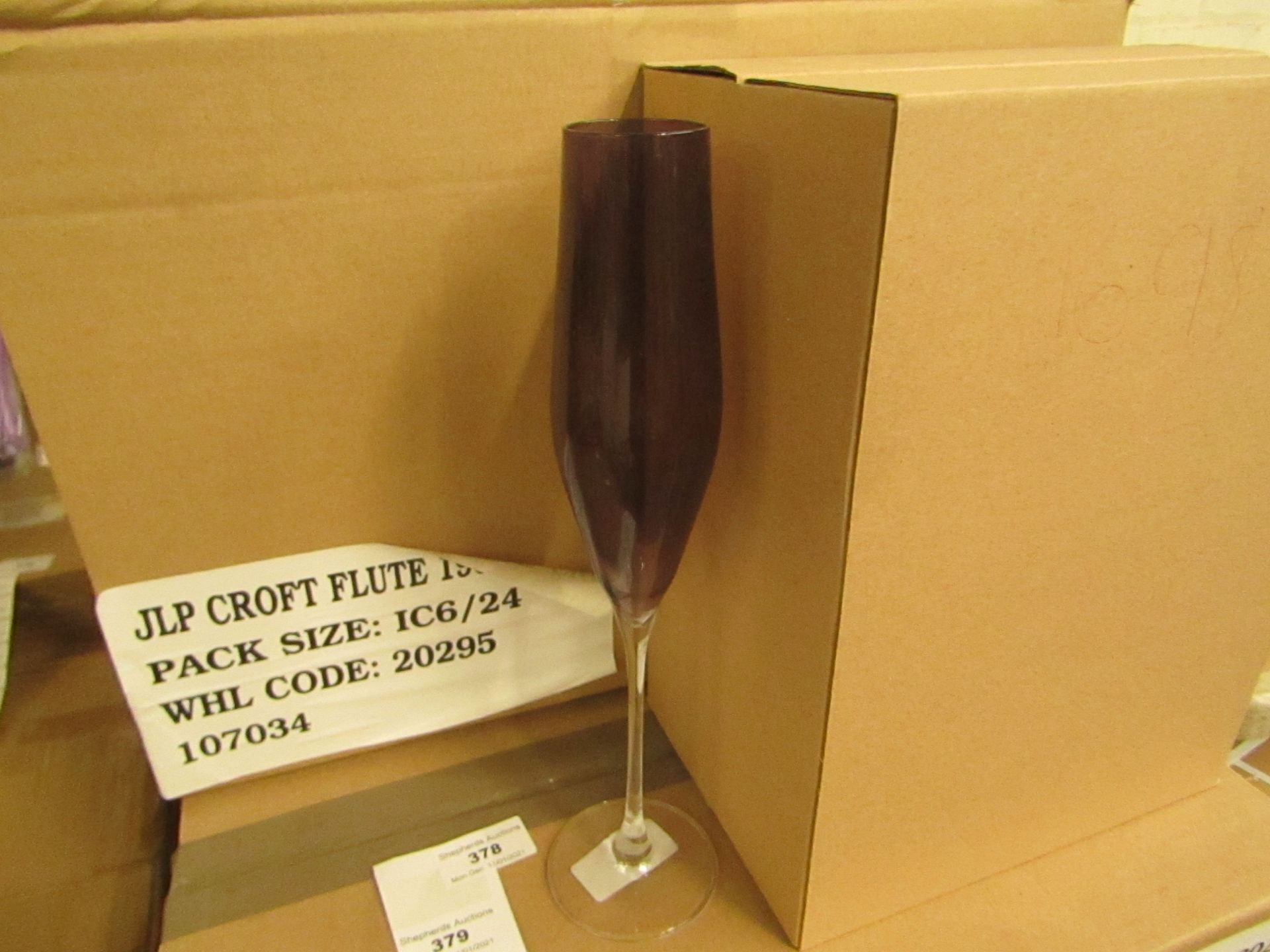 6x JLP Croft - Fig Purple 190CL Flutes - Unused & Boxed.