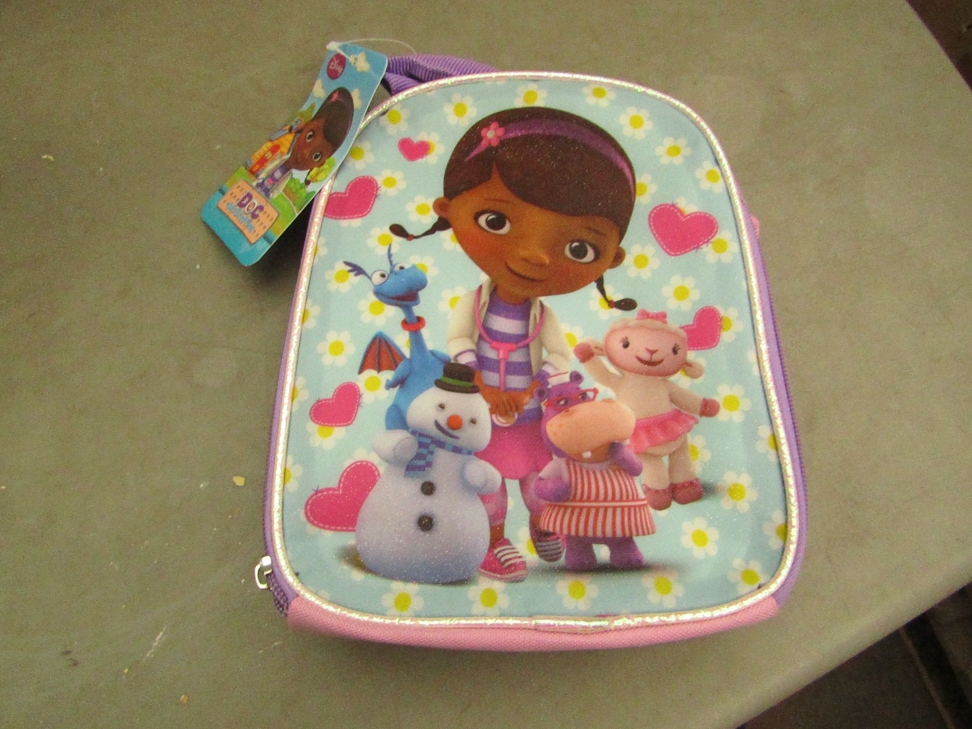 5 x Disney Junior - Doc Mcstuffins Fabric Lunch Box RRP £5.49 each- New & Packaged.