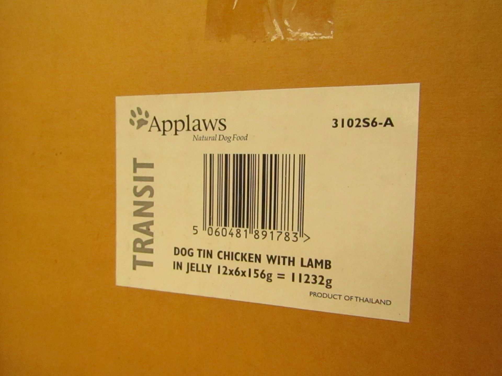 72x Applaws - Dog Tin Chicken Lamb & Jelly - BB 24/08/20 - Unused & Boxed.