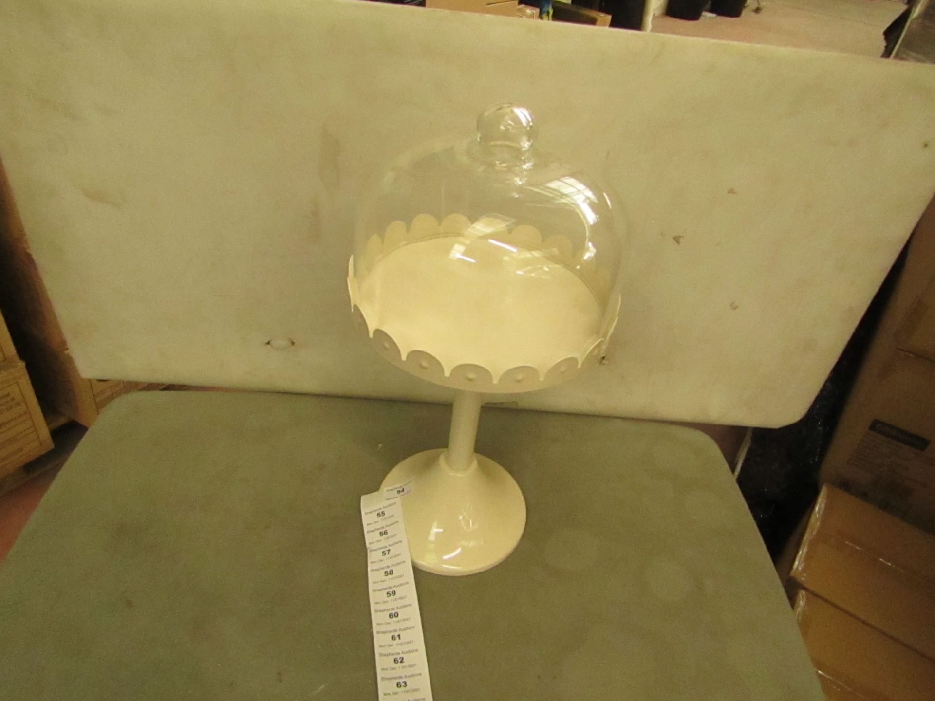 GR8Home - Cake Stand With Glass Lid - New & Boxed.