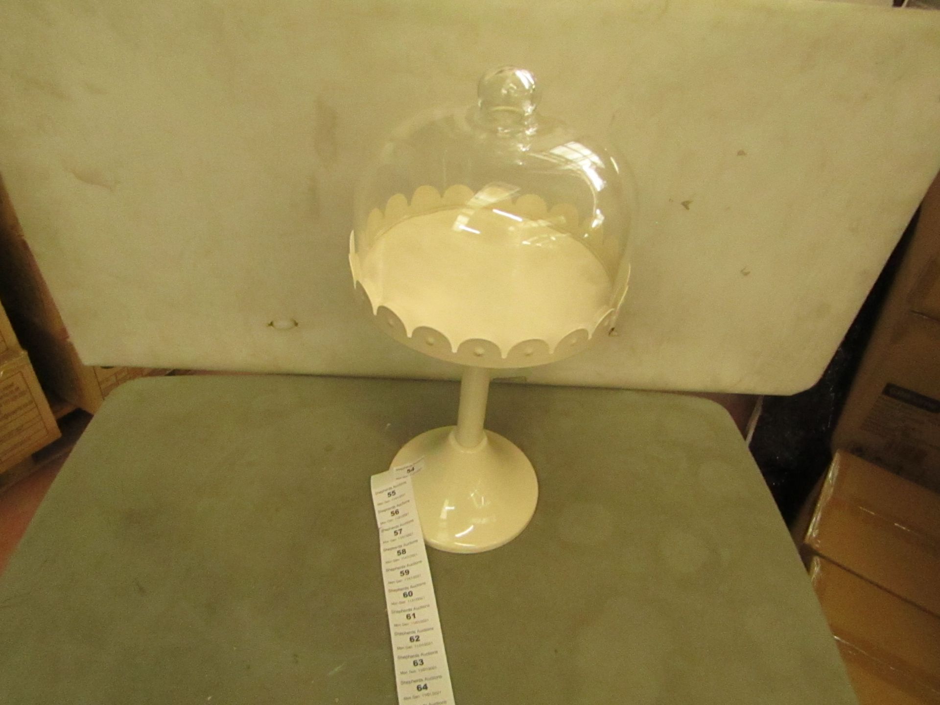 GR8Home - Cake Stand With Glass Lid - New & Boxed.