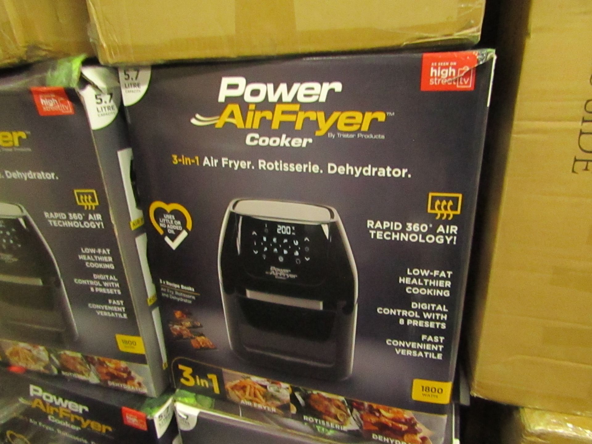 | 5X | POWER AIR FRYER 5.7L | UNCHECKED & BOXED | NO ONLINE RE-SALE | SKU C5060541513068 | RRP £