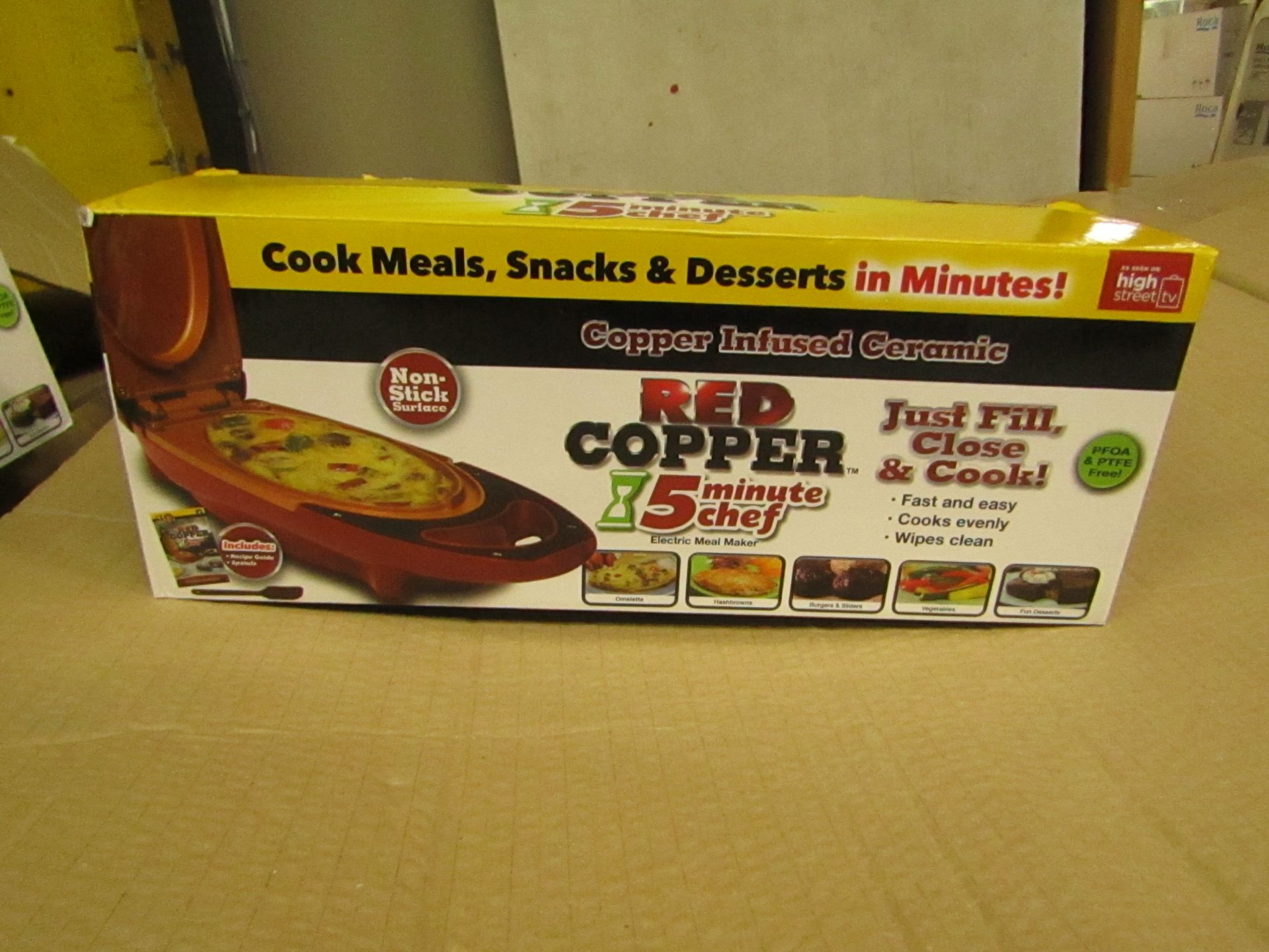 | 10X | RED COPPER CHEF ELECTRIC MEAL MAKERS | UNCHECKED AND BOXED | NO ONLINE RESALE | SKU