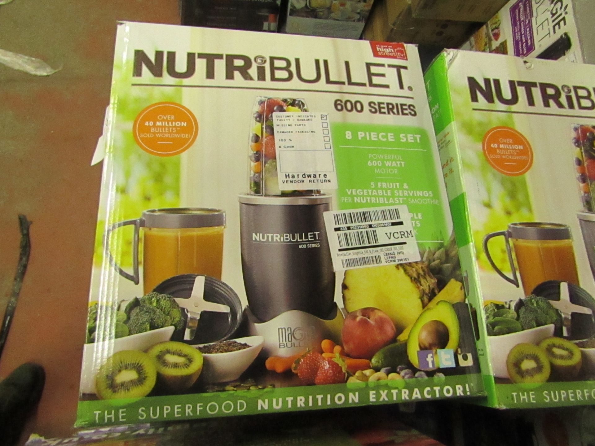 | 8X | NUTRI BULLET 600 SERIES HEALTH BLENDERS | UNCHECKED AND BOXED | NO ONLINE RESALE | SKU |