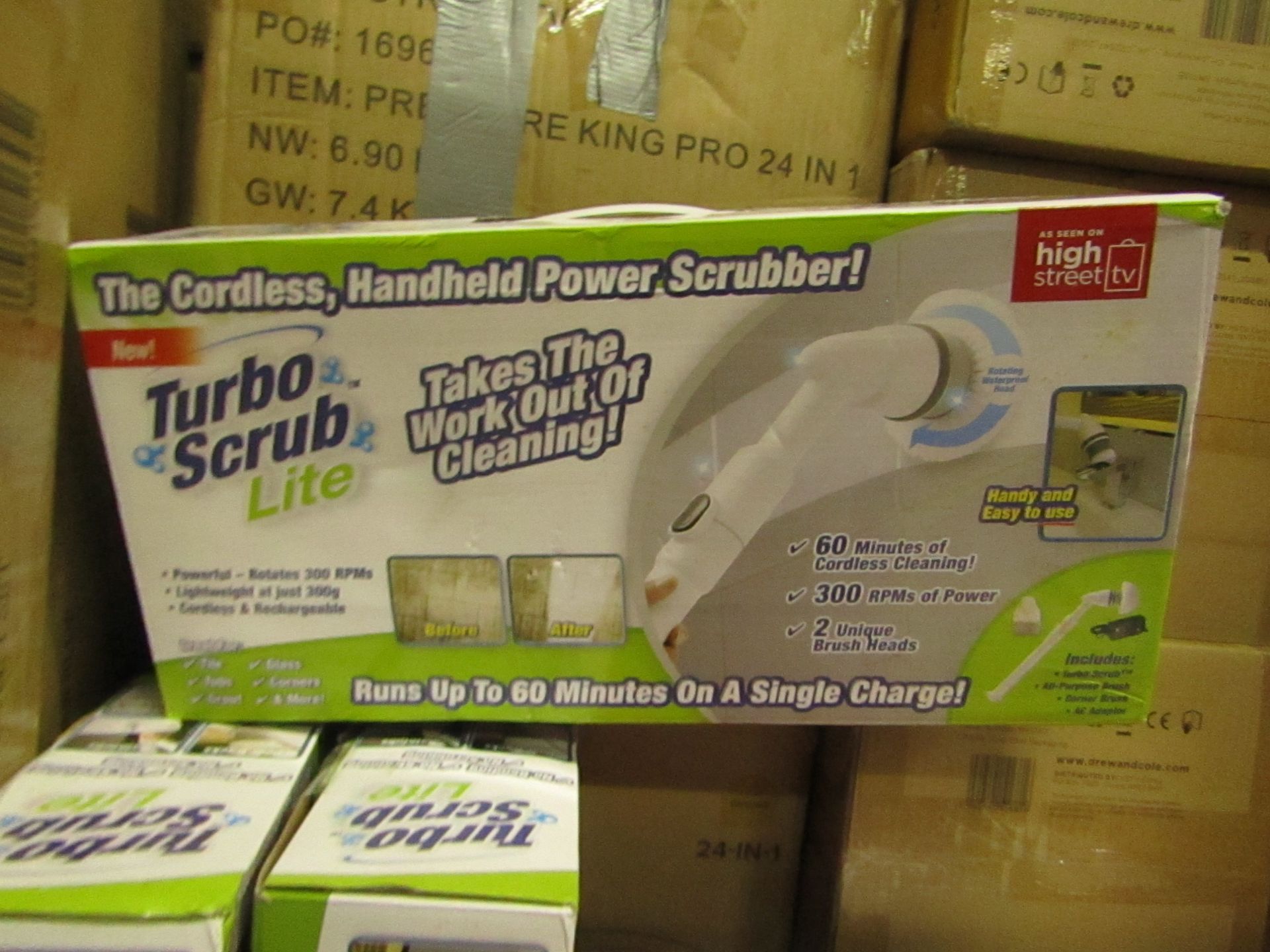 | 3X | TURBO SCRUB LITE CORDLESS HAND HELD POWER SCRUBBER | UNCHECKED AND BOXED | SKU C5060191467476