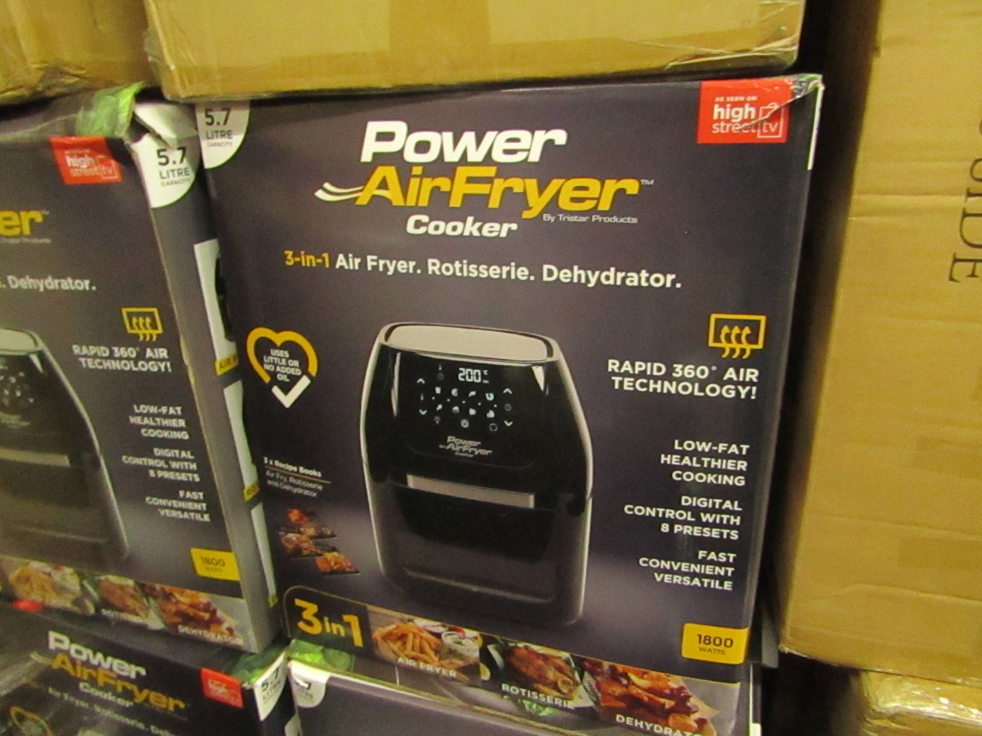 | 5X | POWER AIR FRYER 5.7L | UNCHECKED & BOXED | NO ONLINE RE-SALE | SKU C5060541513068 | RRP £