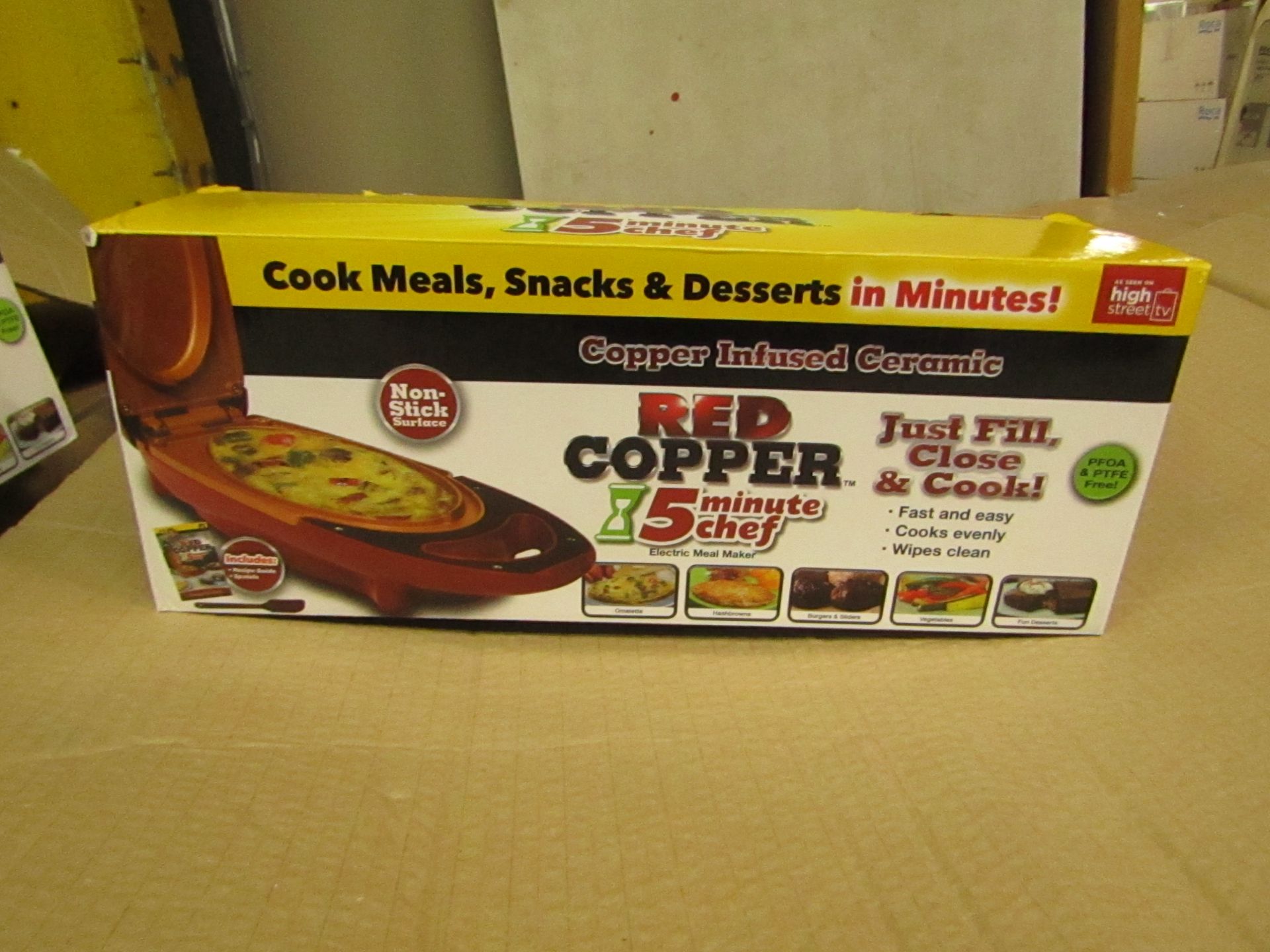 | 10X | RED COPPER CHEF ELECTRIC MEAL MAKERS | UNCHECKED AND BOXED | NO ONLINE RESALE | SKU