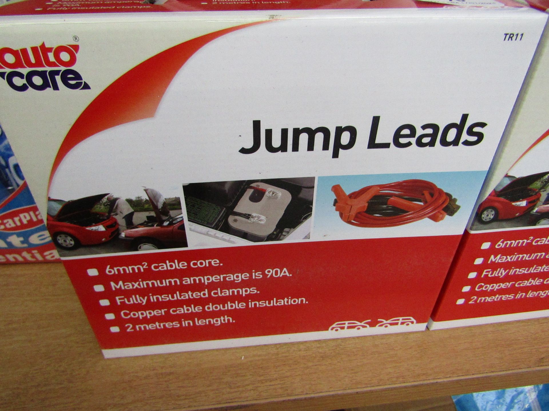 AutoCare - Jump Leads - Maximum Amperage is 90A - Cable Length 2 Metres - Unused & Boxed.