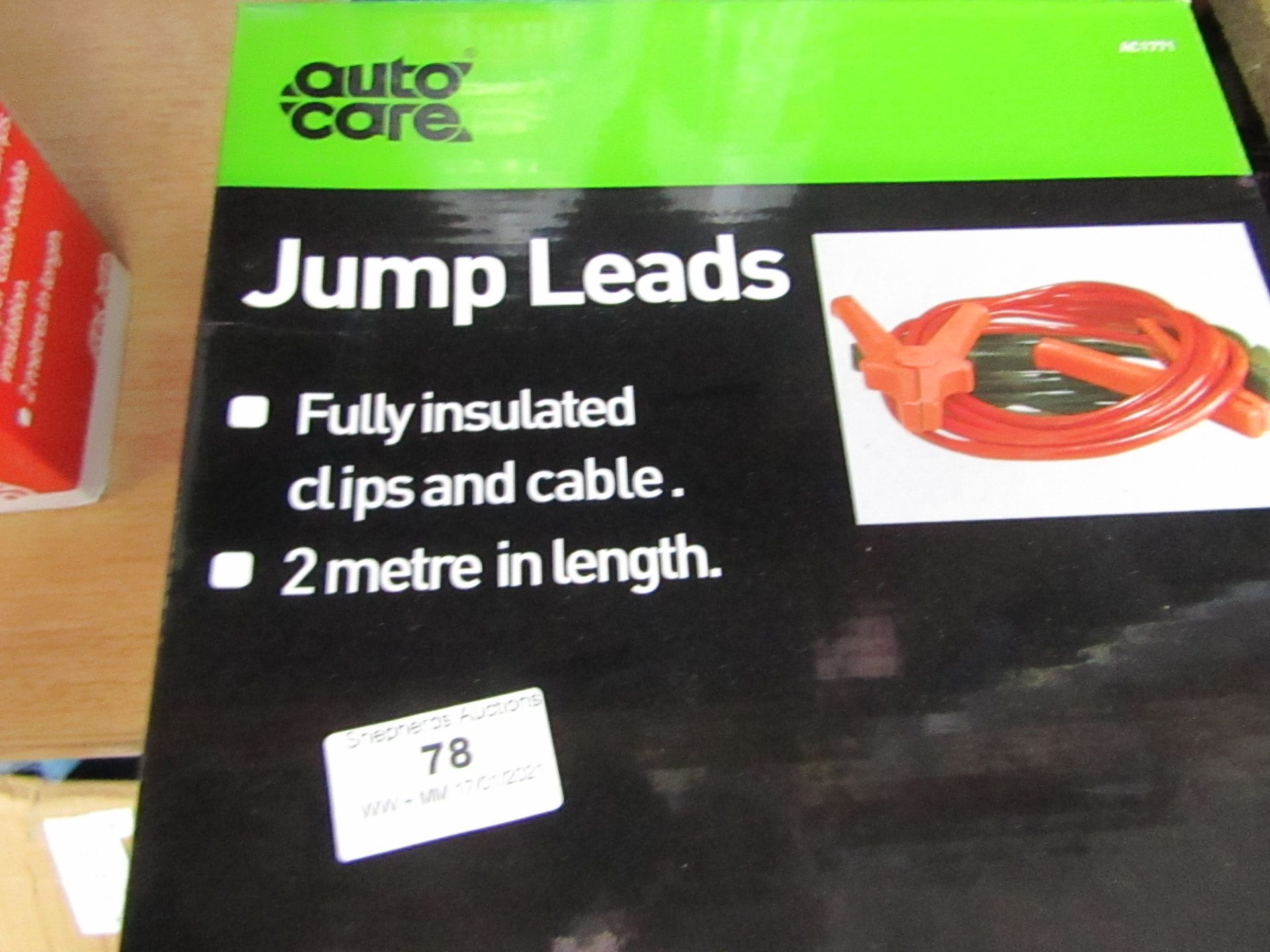 AutoCare - Jump Leads - Amperage Unspecified - Cable Length 2 Metres - Unused & Boxed.