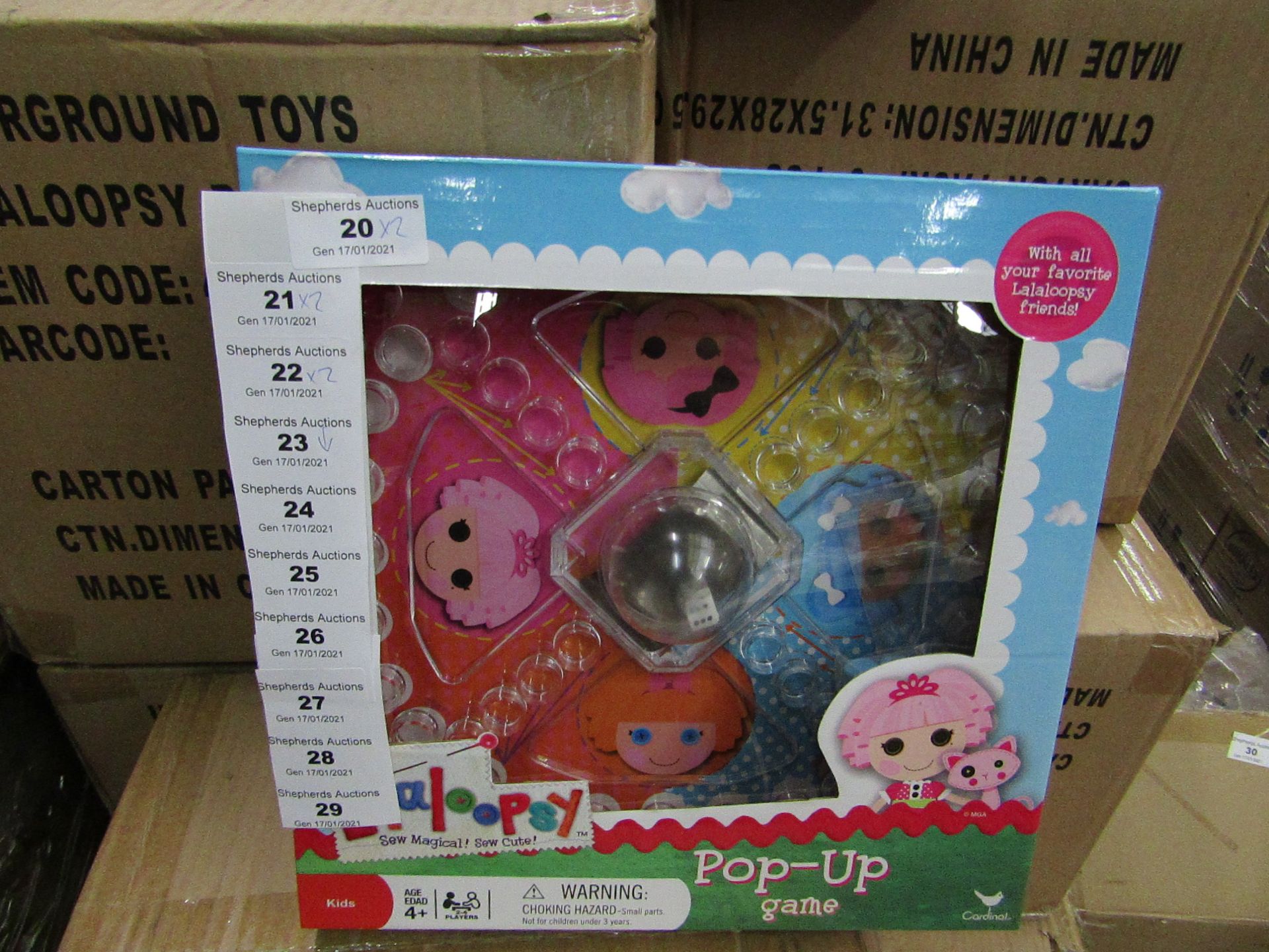 2x Lalaloopsy - Pop up Games - New & Packaged.