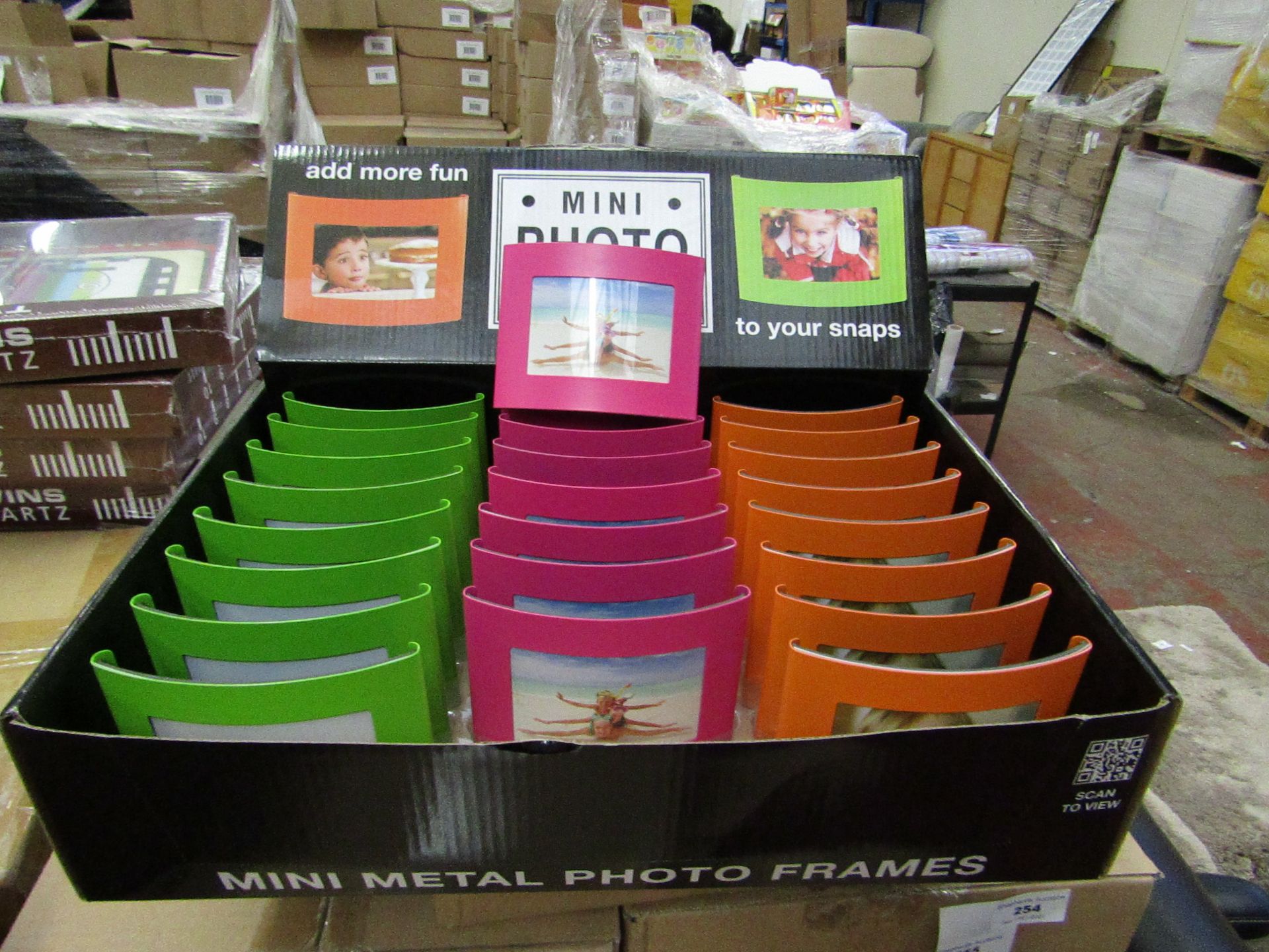 Box of 12 Mini Photo Frames - New & Boxed Also Come in a Counter display Box.