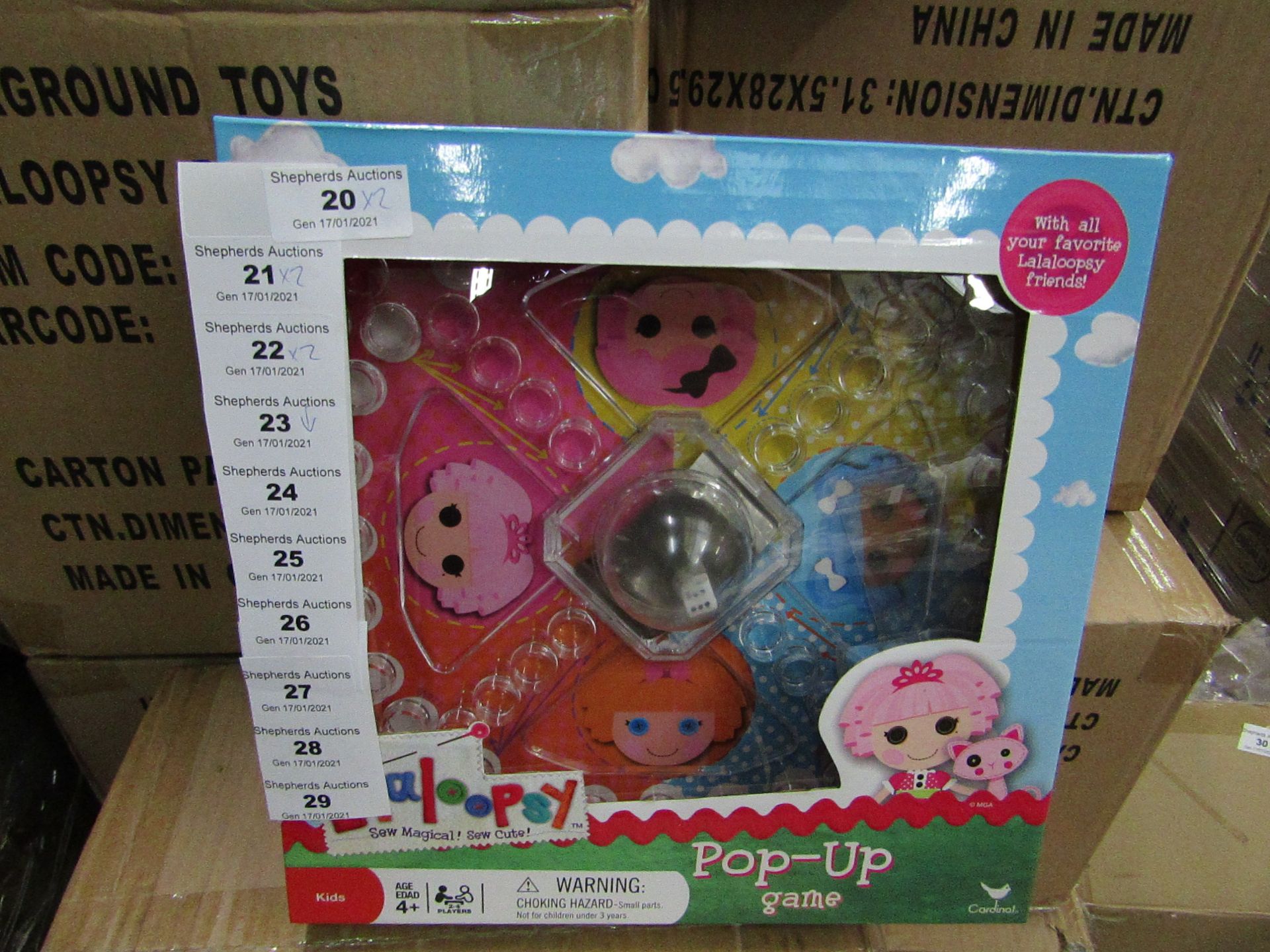 2x Lalaloopsy - Pop up Games - New & Packaged.