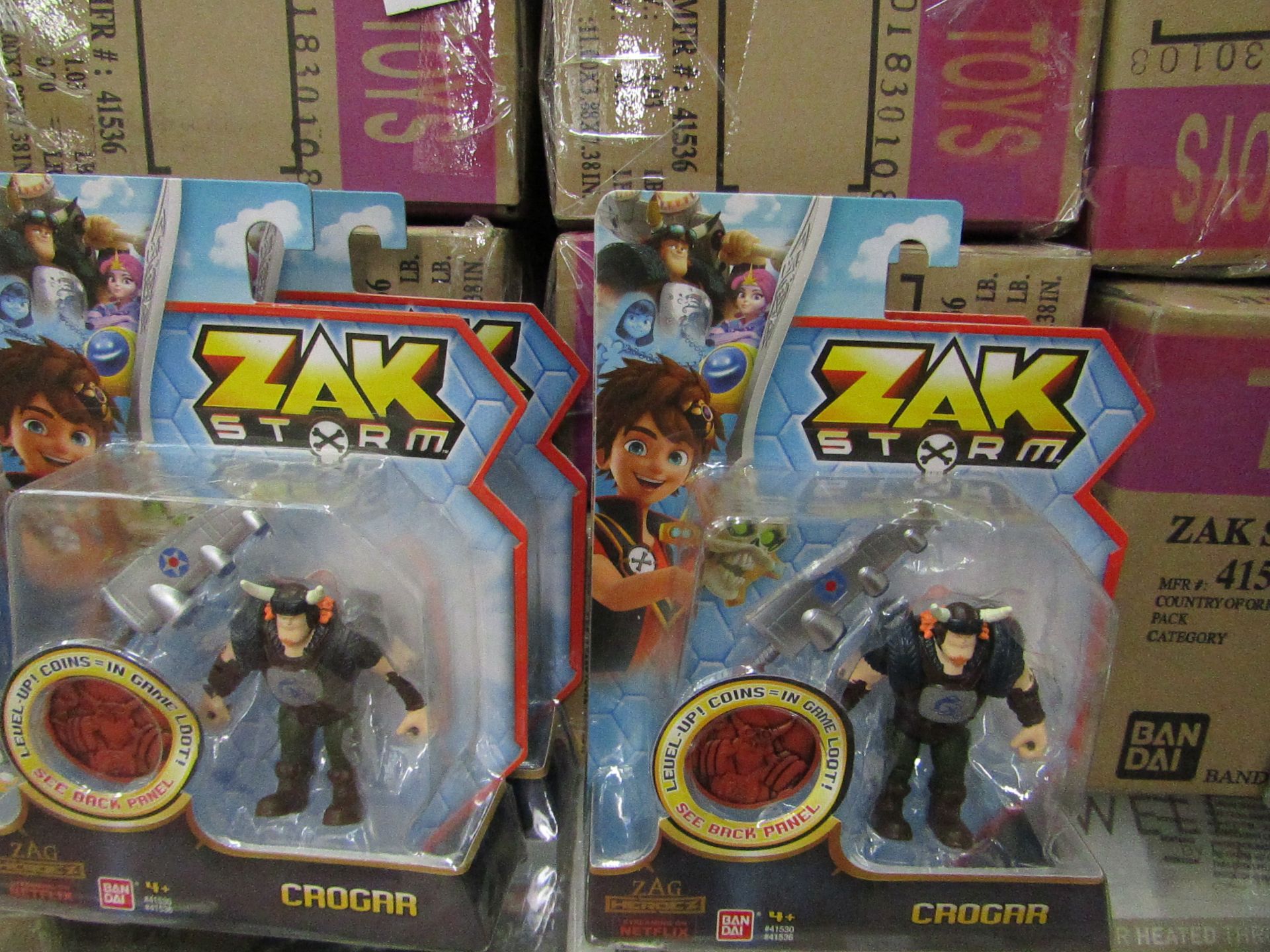 4 x Zak Storm Crogar Figures - New & Boxed.