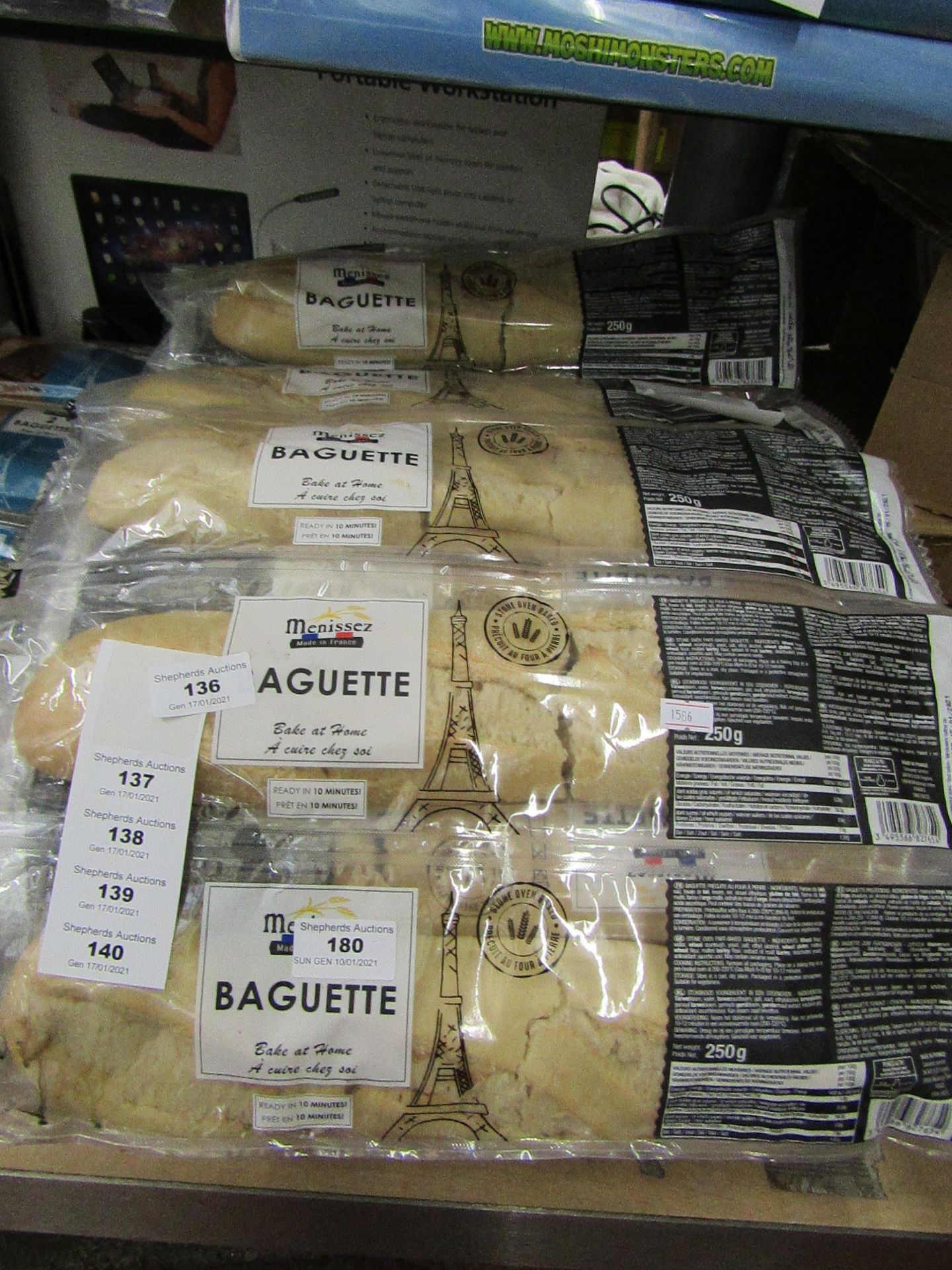 4x Menissez - Baguettes BB 15/1/21. A small amount maybe broke but still sealed.