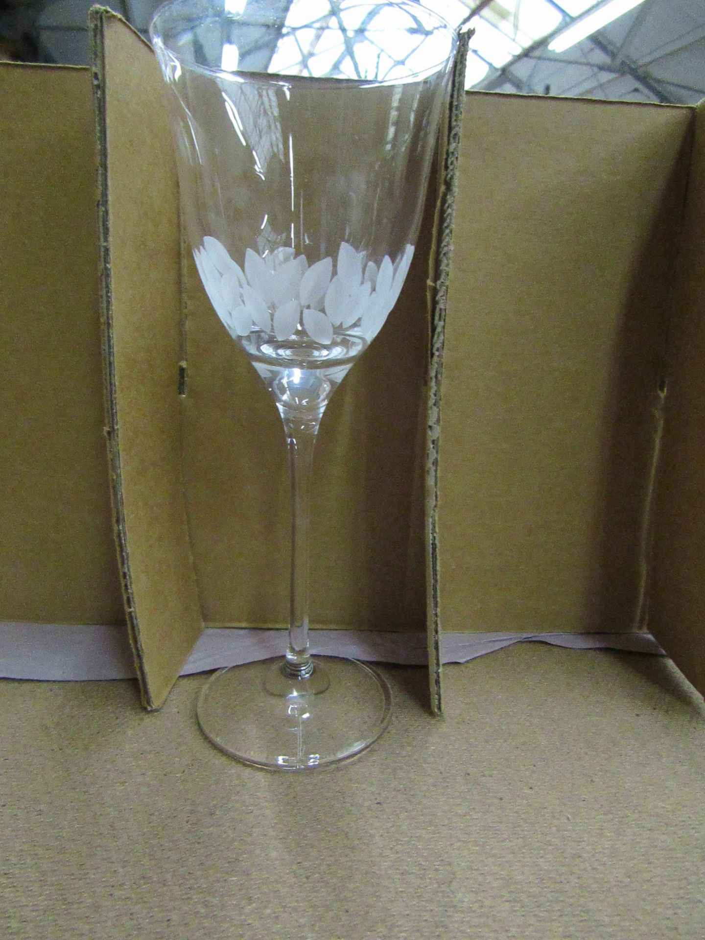 6x Wine Glasses. New - See Image For Design.