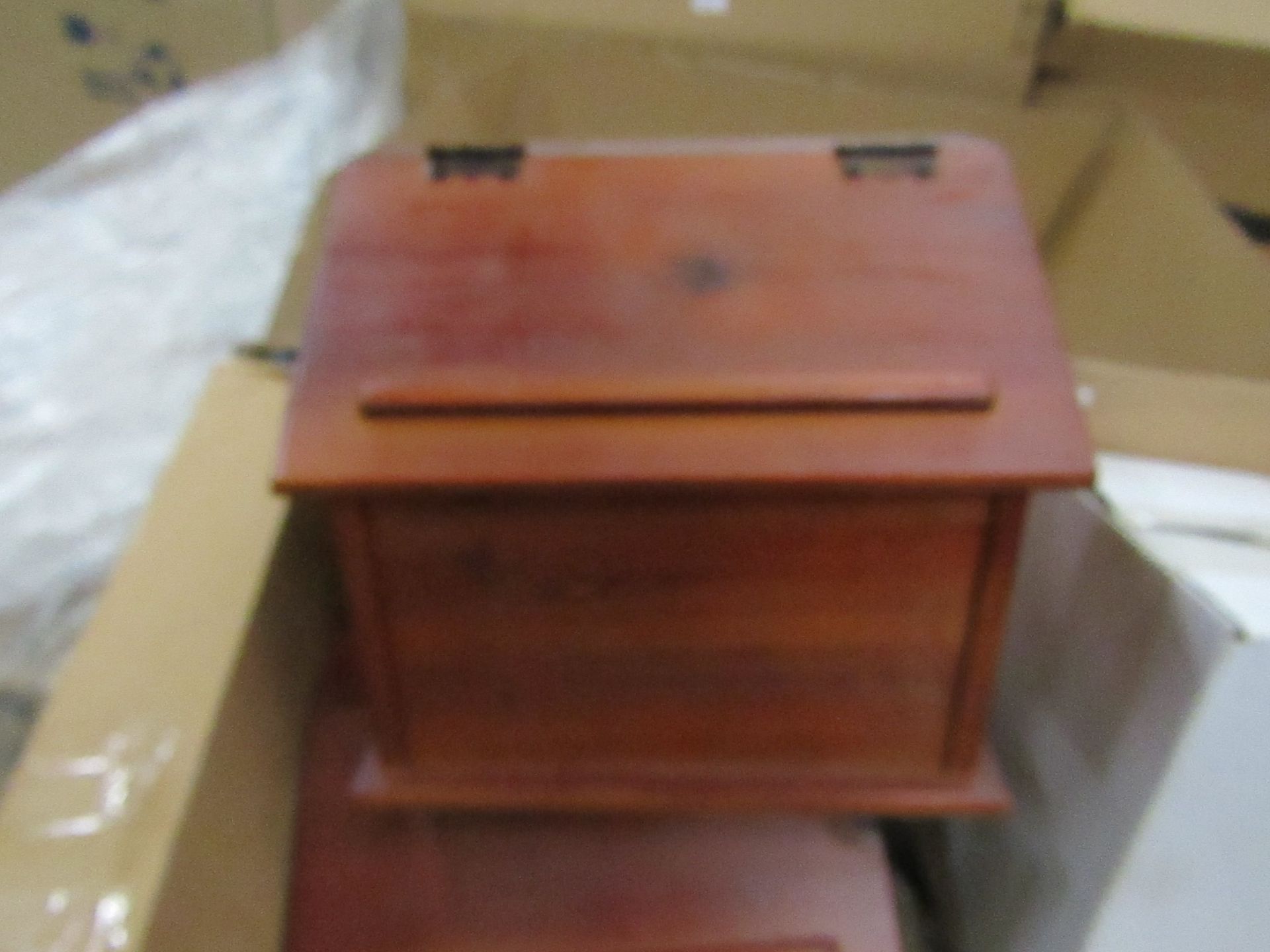 Vintique Wise - Brown Recipe Box - New & Boxed.