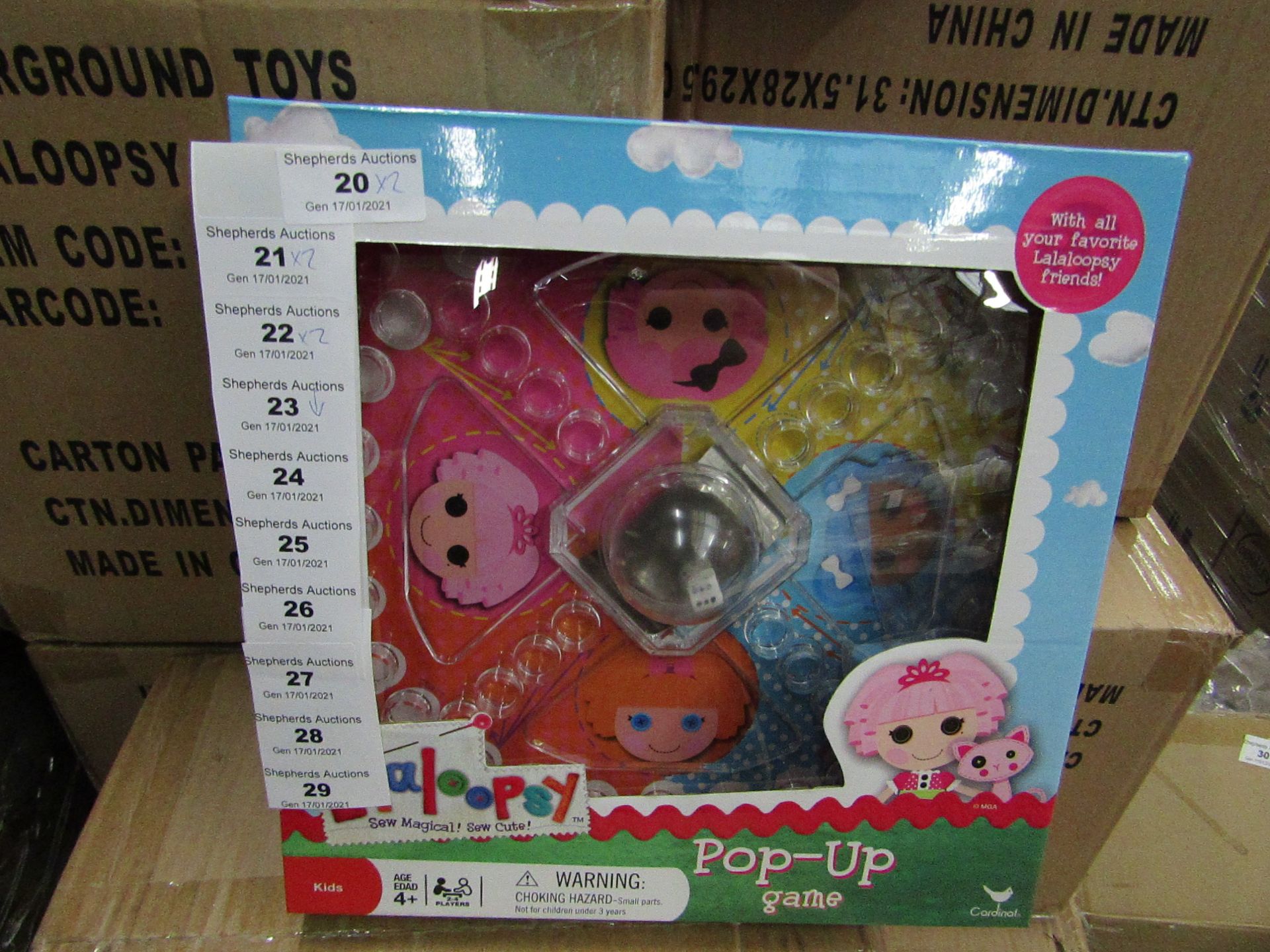 2x Lalaloopsy - Pop up Games - New & Packaged.