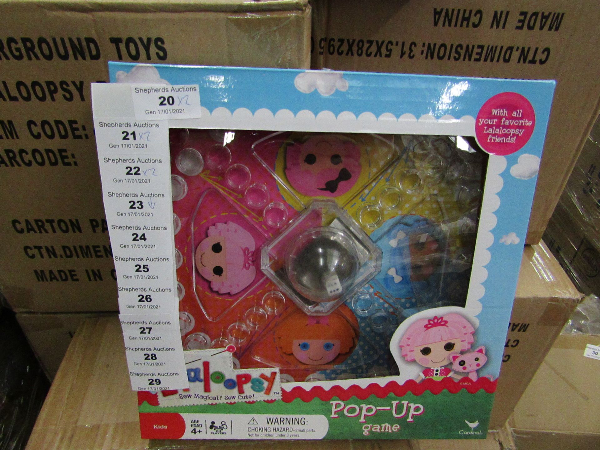 2x Lalaloopsy - Pop up Games - New & Packaged.