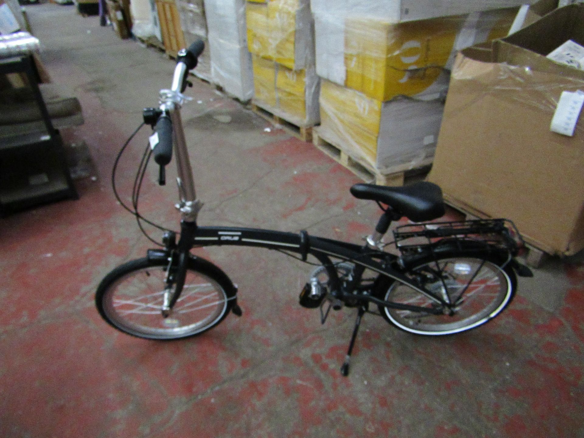 Orus 001 foldable bike with carry bag, unused but may have very minor marks, RRP Circa £300