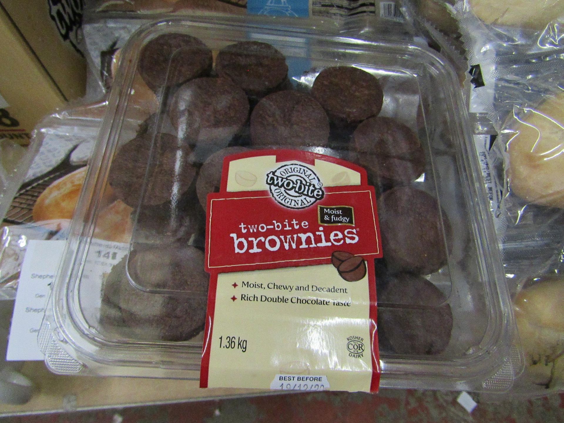 Original Two Bite - Two Bite Brownies (Approx 48 Brownies Per Pack) - BB 19/12/20.