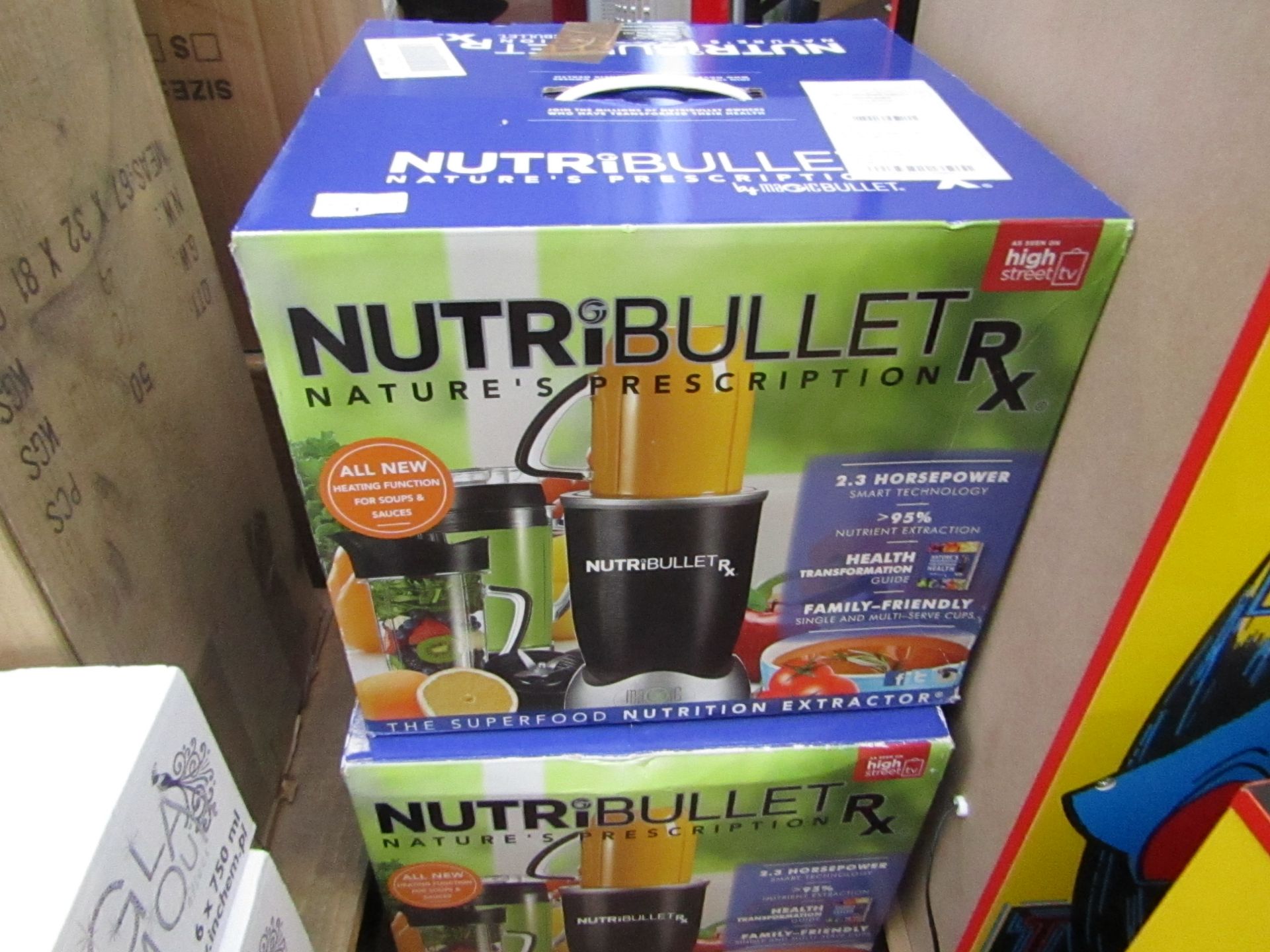 | 2X | NUTRI BULLET RX | UNCHECKED AND BOXED | NO ONLINE RESALE | SKU | RRP £99.99 | TOTAL LOT