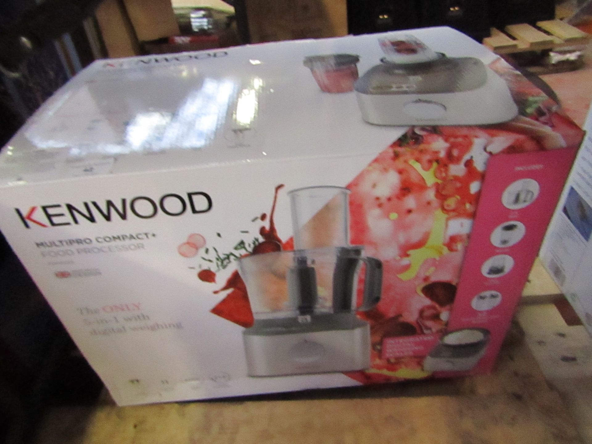 Kenwood MultiPro Compact+ food processor, tested working and boxed. RRP £99.99