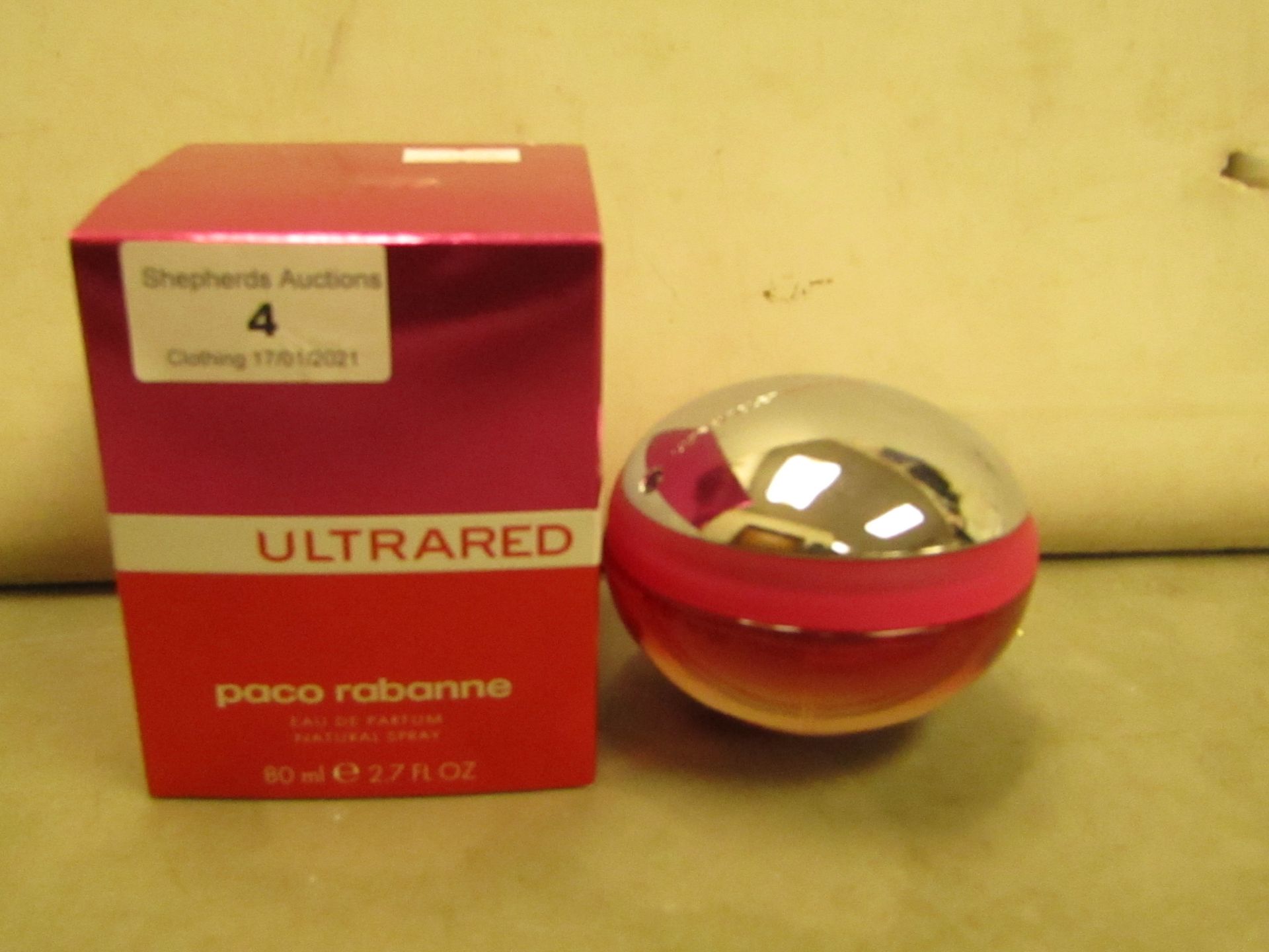 Ultrared Ultra Violet Paco Rabanne Eau De Parfum Tester 80MLS,95% Full Boxed