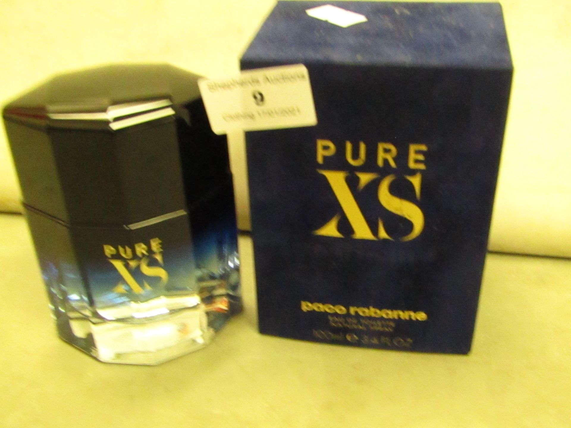 Pure XS paco rabanne Eau De Toilette Spray 100MLS Tester 80% Full Boxed