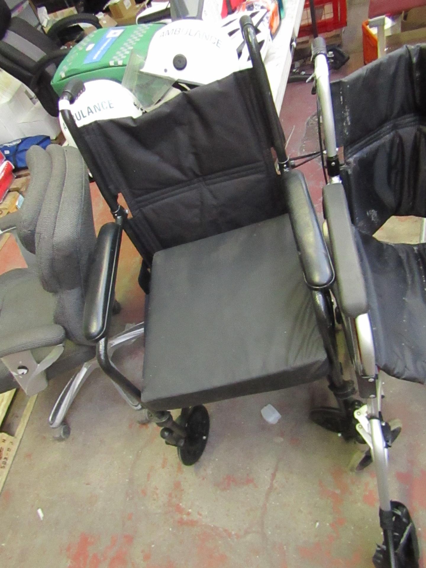 Lightweight Aluminium Drive Wheelchair, Condition used has no foot peddles,RRP £100