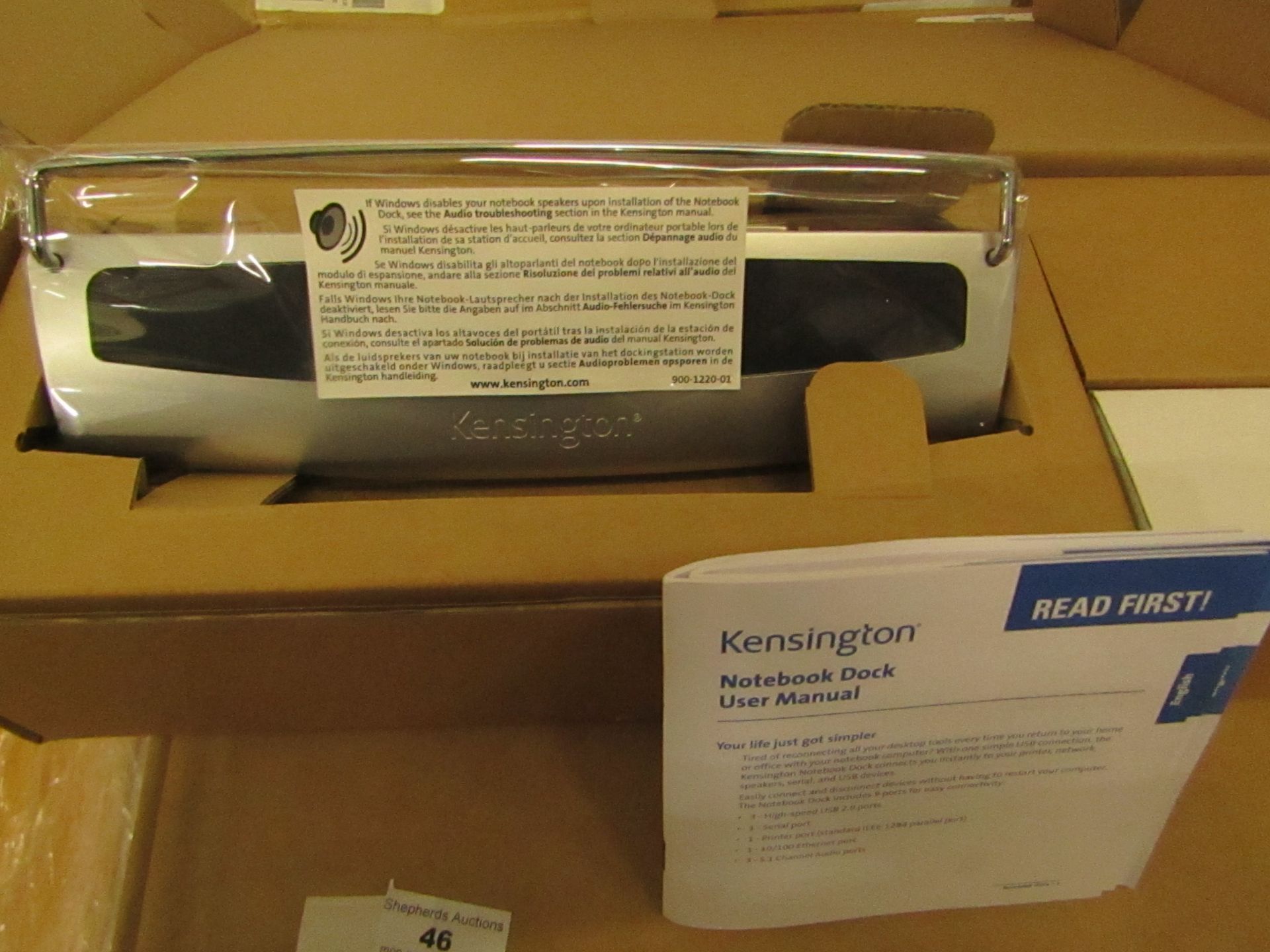 Kensington - Notebook Dock With Adjustable Base (EU) - Unused & Boxed.