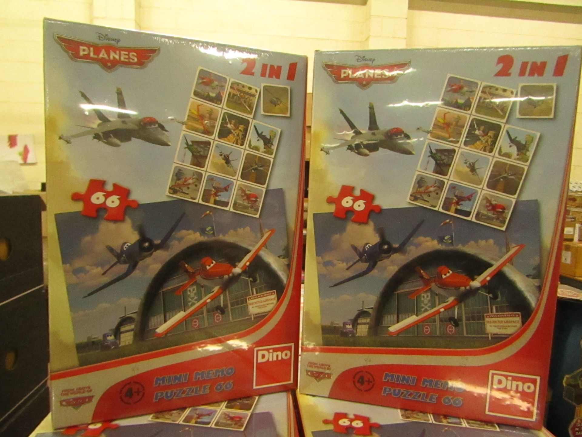 2x Disney Planes - 2 in 1 Mini Memo Puzzle 66 - New & Packaged.