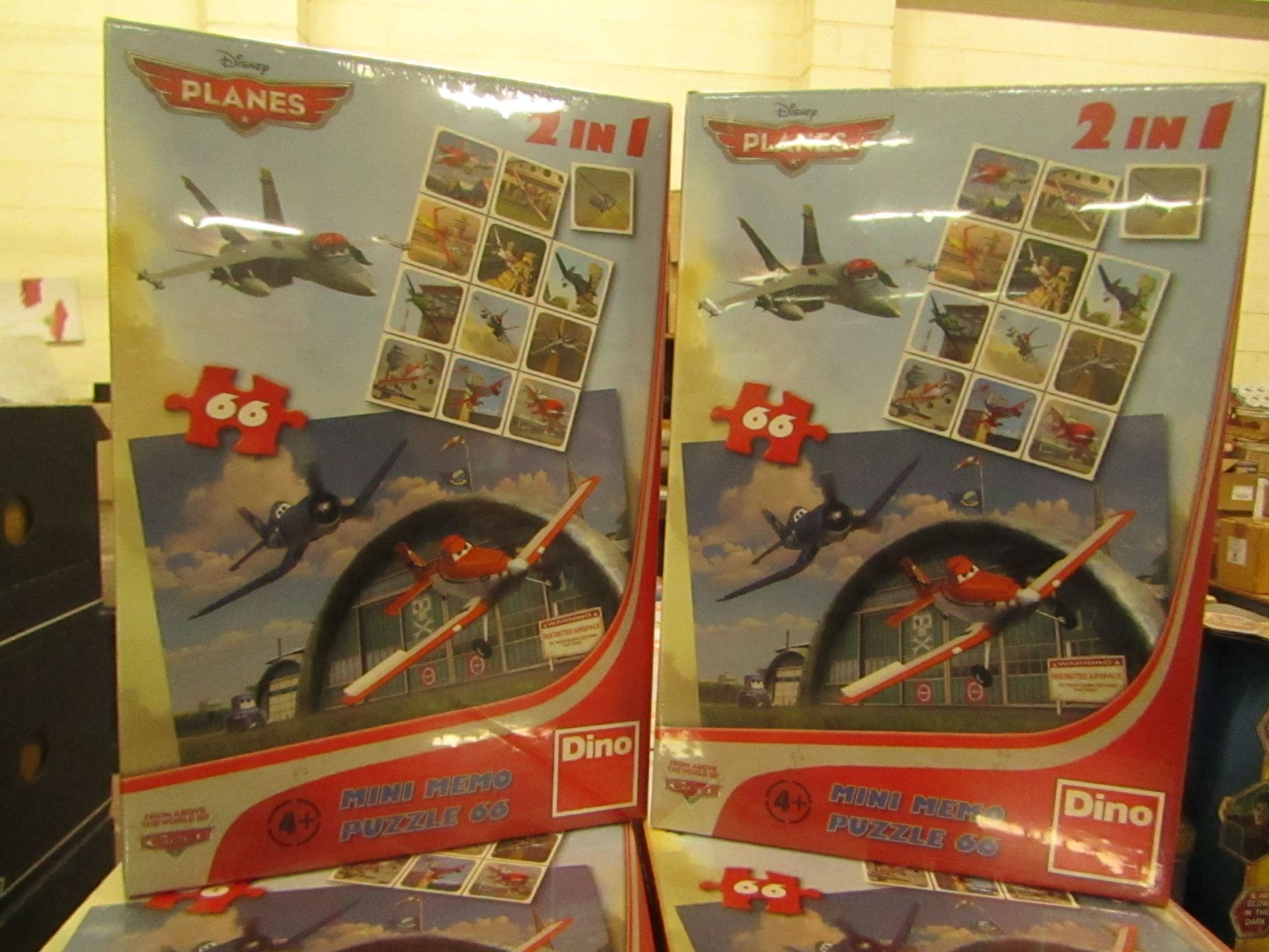 2x Disney Planes - 2 in 1 Mini Memo Puzzle 66 - New & Packaged.