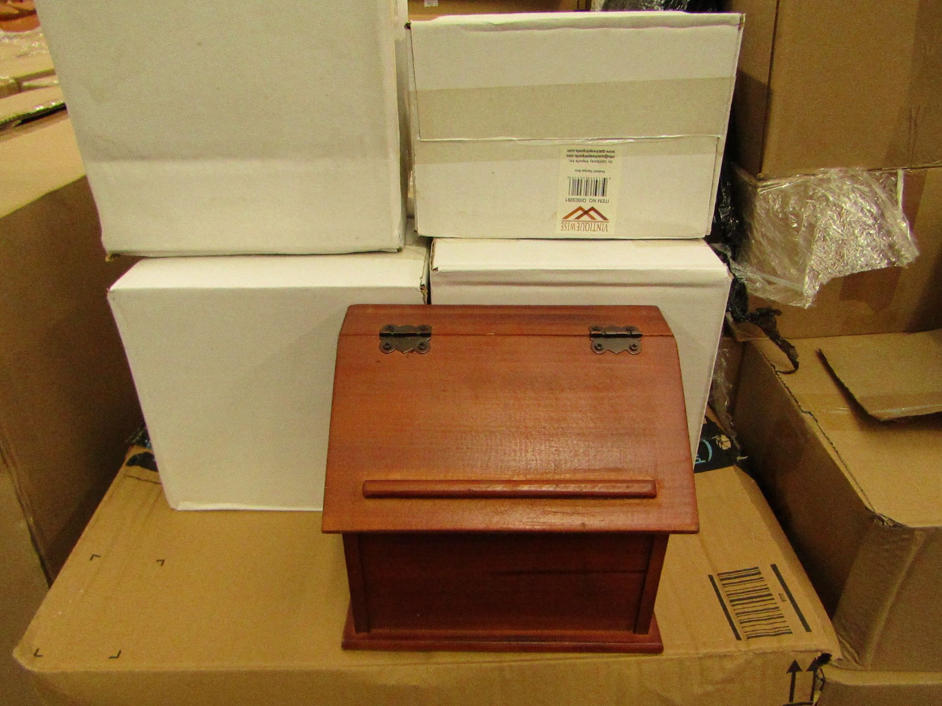 2 x Vintique Wise - Brown Recipe Boxes - New & Boxed.