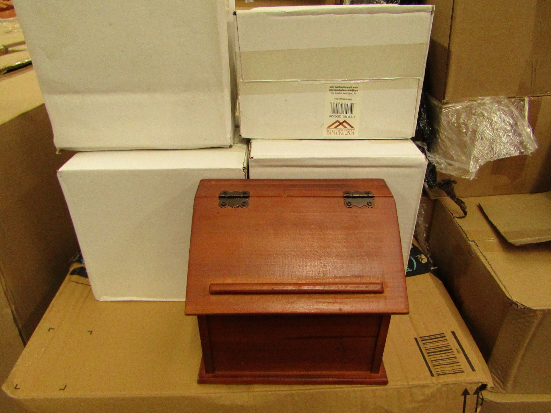 2 x Vintique Wise - Brown Recipe Boxes - New & Boxed.