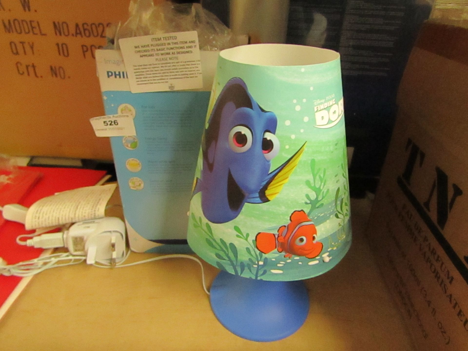 1 x Phillips Find Dory Bedside Lamp new & boxed tested working