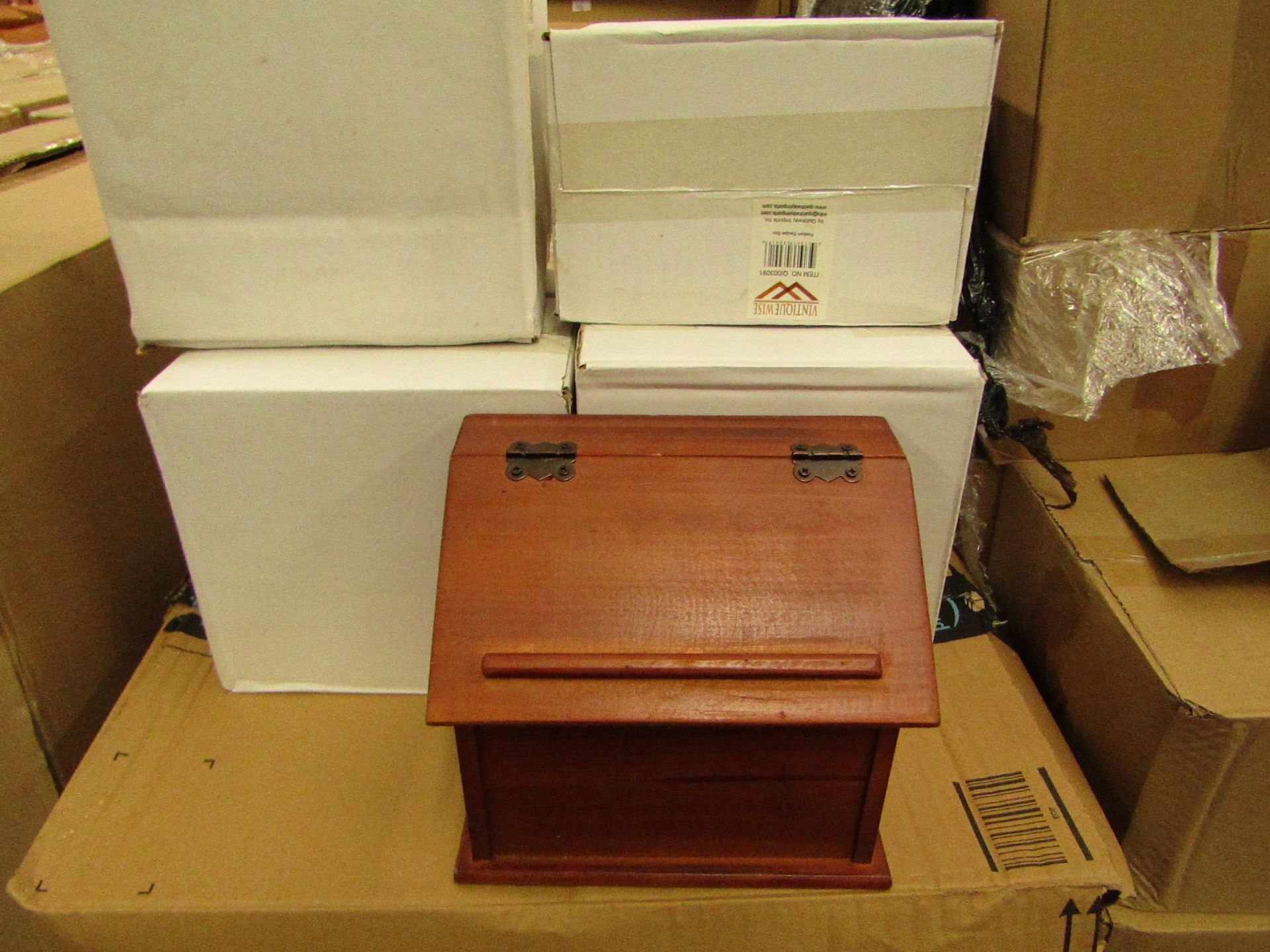 2 x Vintique Wise - Brown Recipe Boxes - New & Boxed.