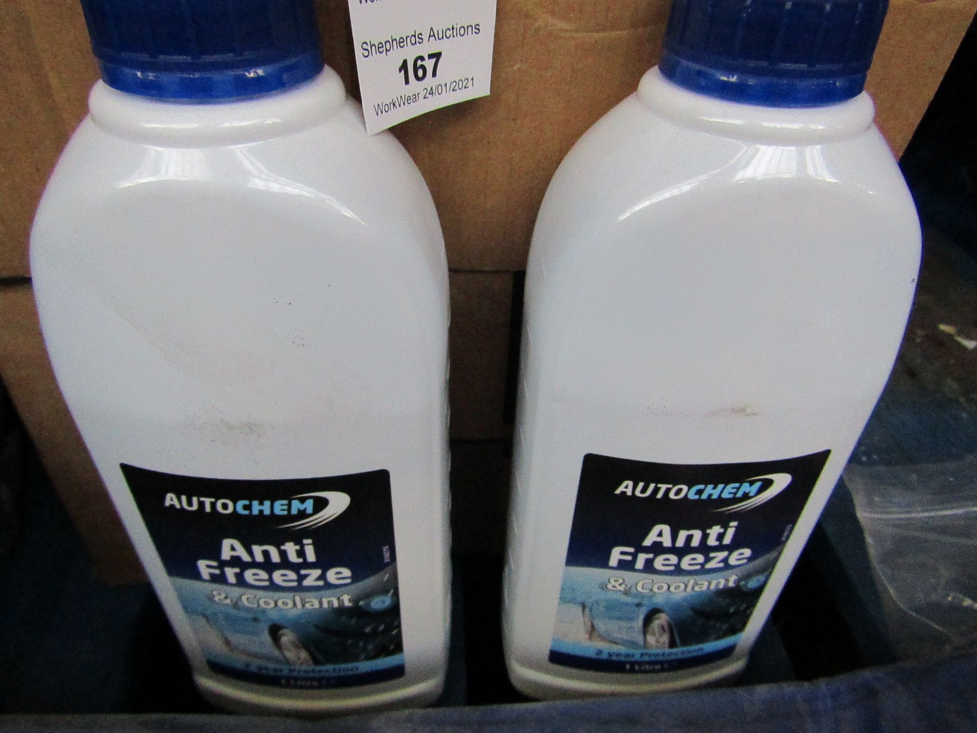 4x Autochem - Anti-Freeze & Coolant (1 Litre) - All Unused.