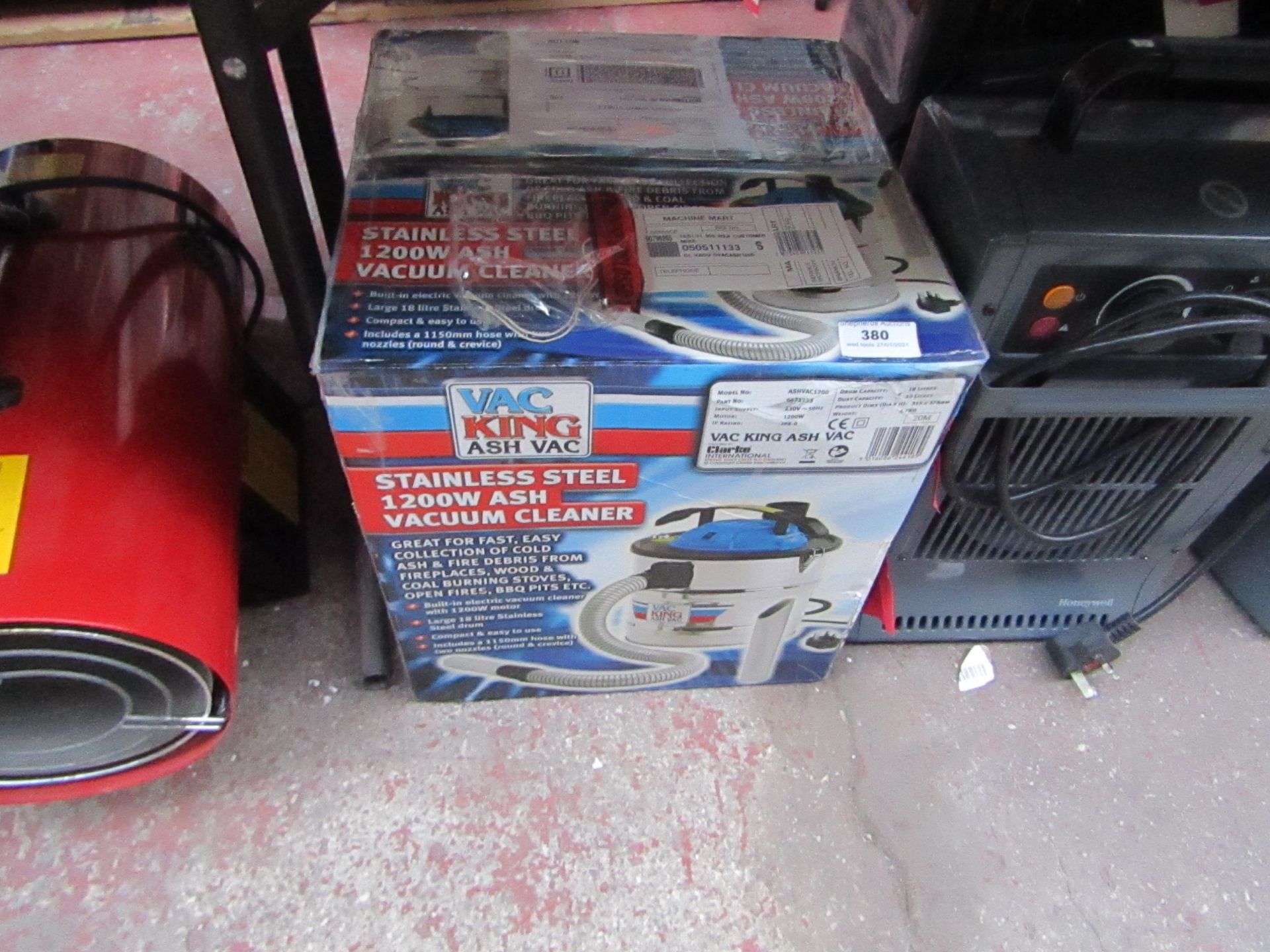 Vac King ASHVAC1200 Stainless Steel 1200W Ash Vacuum Cleaner Please note, the condition of this