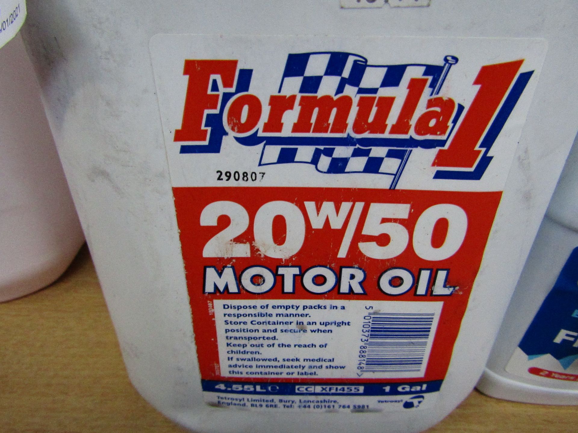 1x Formula1 - 20w/50 Motor Oil - 4.55L - Unused.