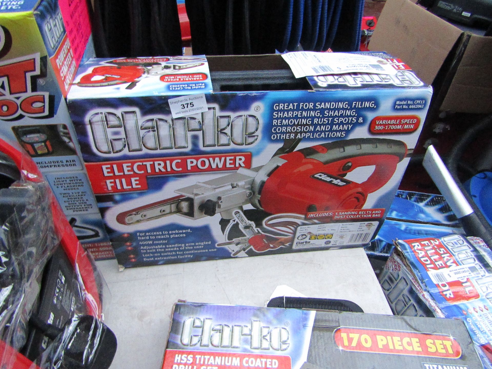 Clarke CPF13 Electric Power File Please note, the condition of this lot may vary from; working,