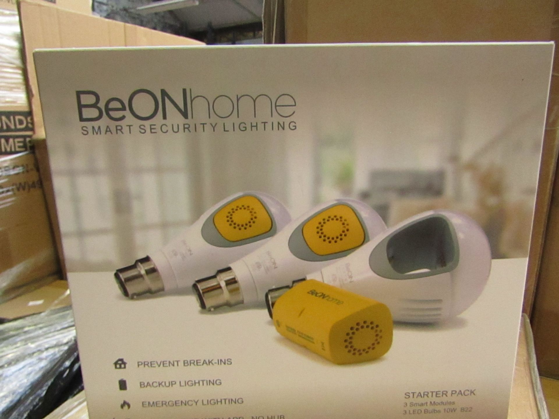 Be Onhome Smarrt Security lighting stater pack, new and boxed