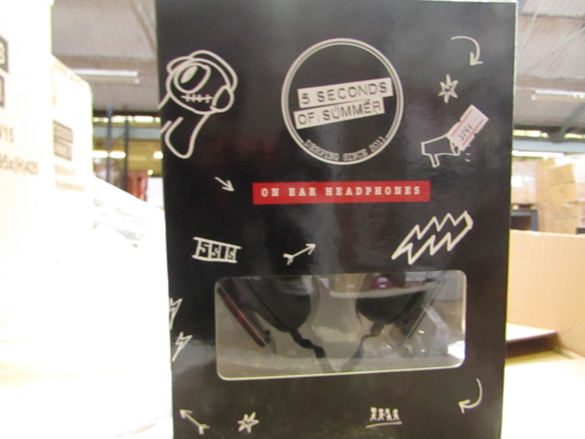 5 Seconds of Summer headphones , new and boxed.