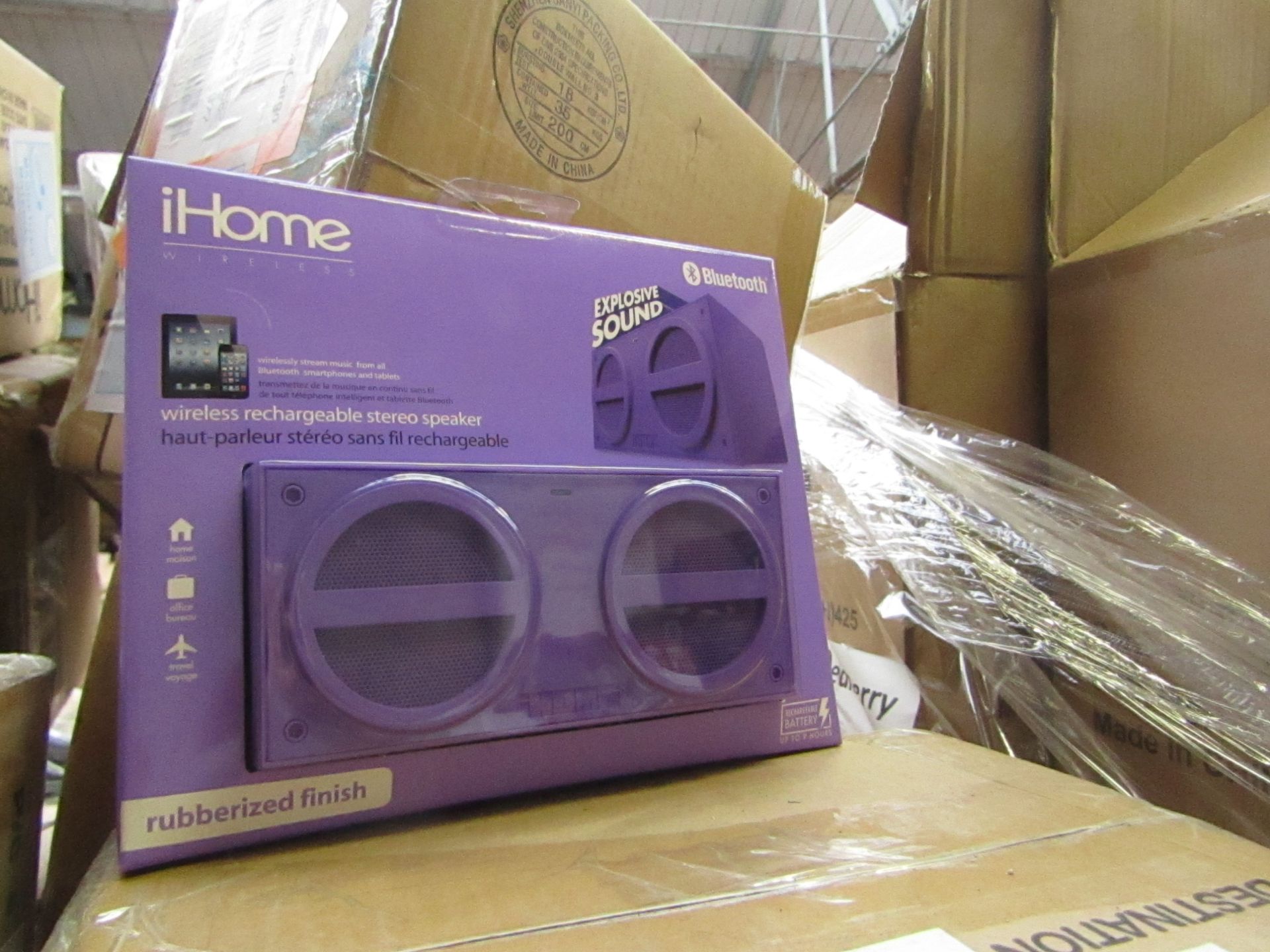 4x iHome, Wireless Rechargeable Stereo Speaker, New and Boxed