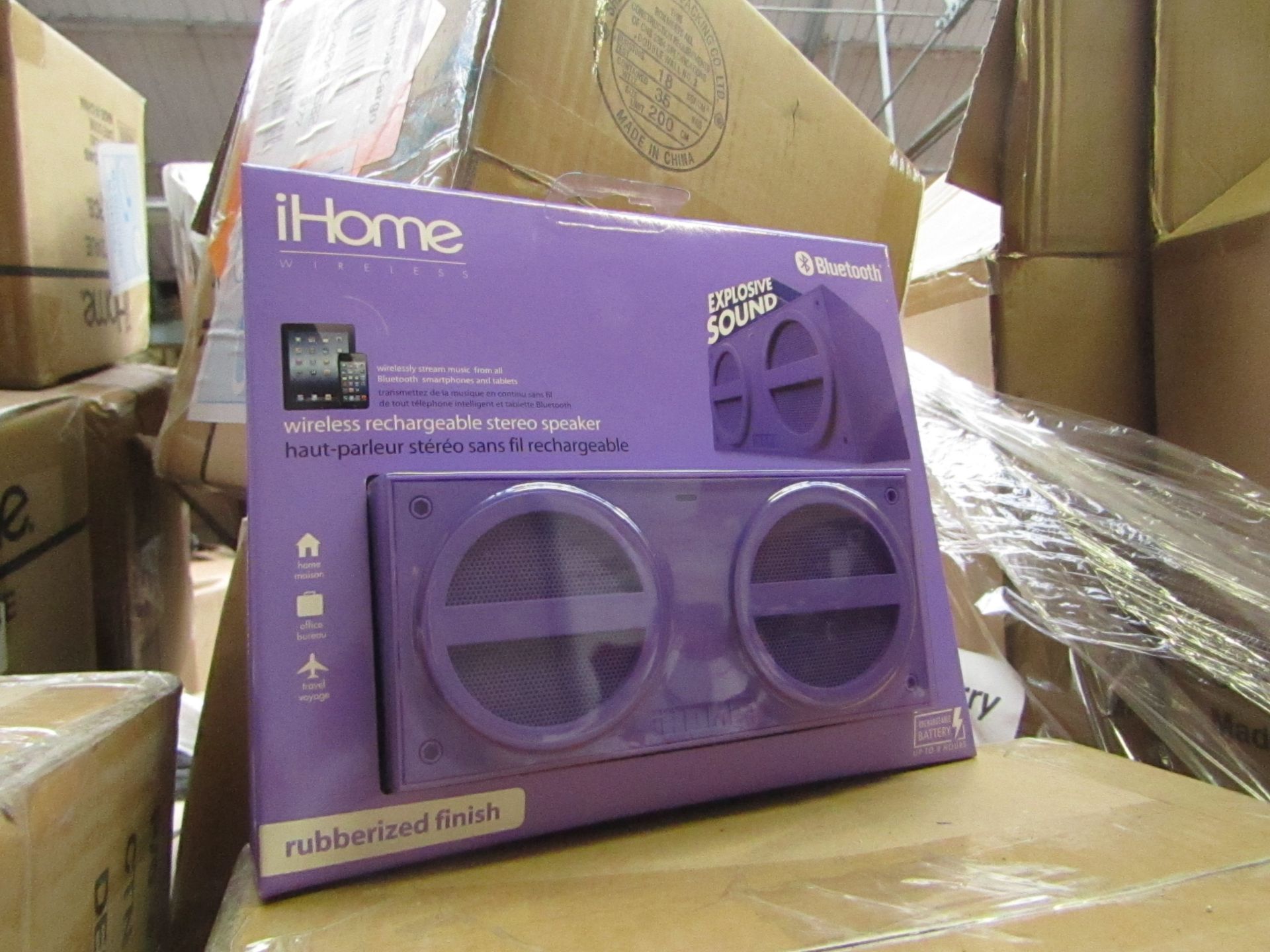 iHome, Wireless Rechargeable Stereo Speaker, New and Boxed